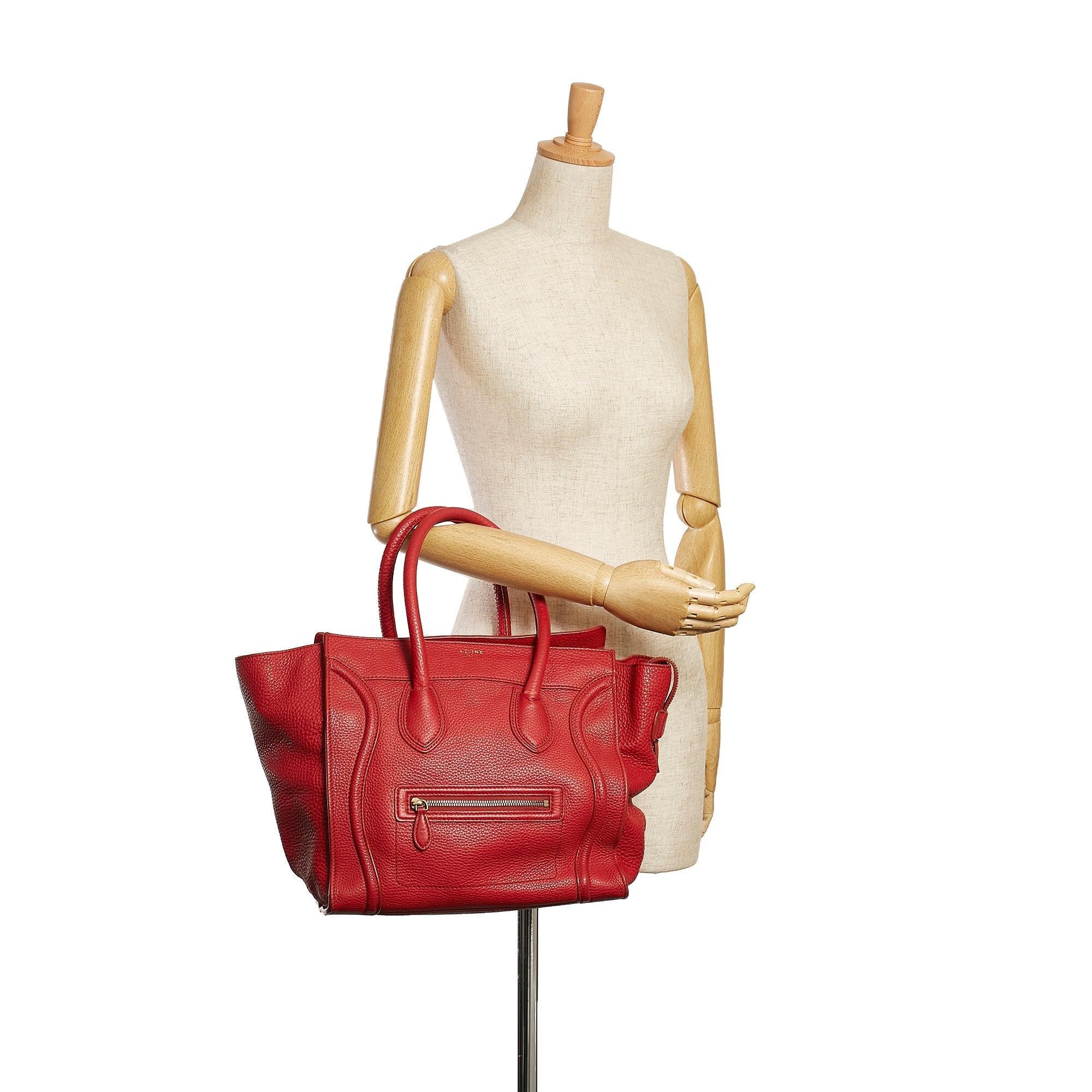 Celine Mini Luggage Leather Tote Bag (SHG-nT7EYh)