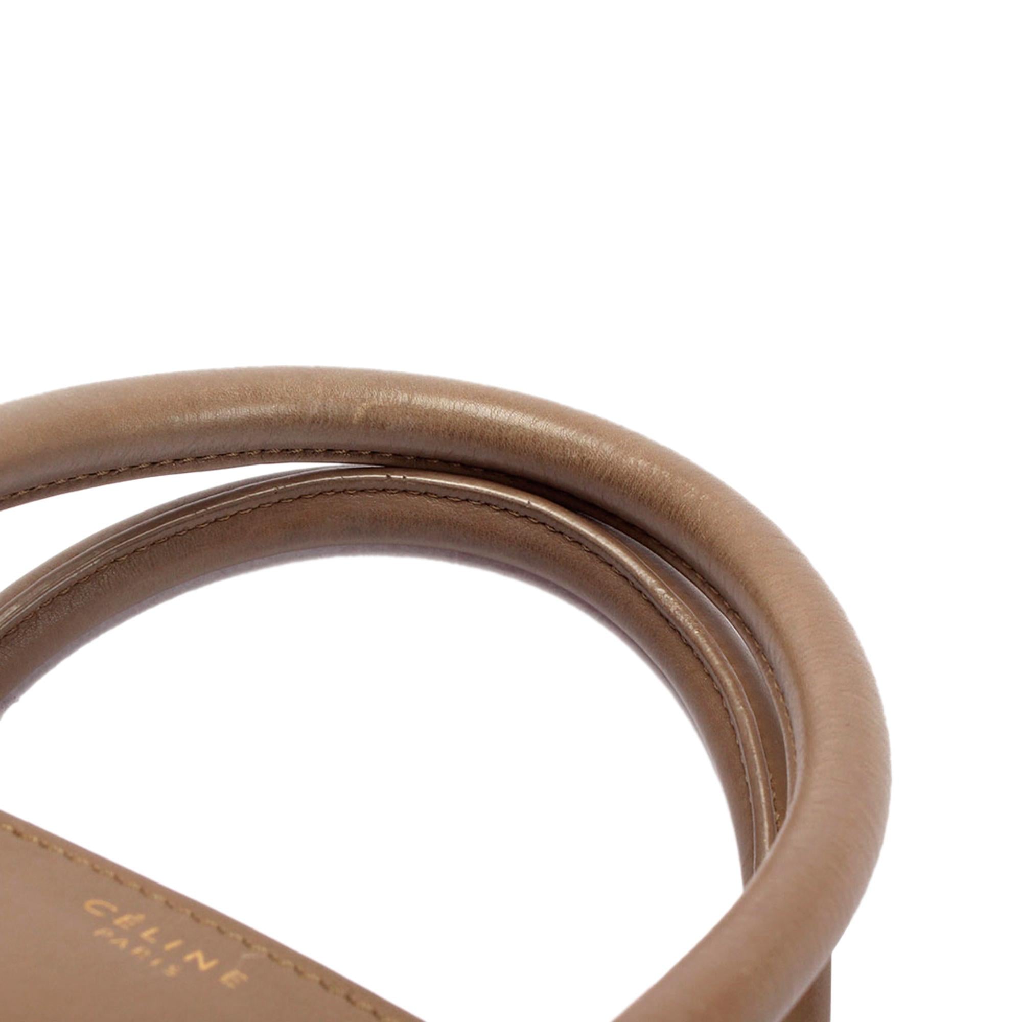 Celine Mini Luggage Leather Tote Bag (SHG-t5F2Hb)