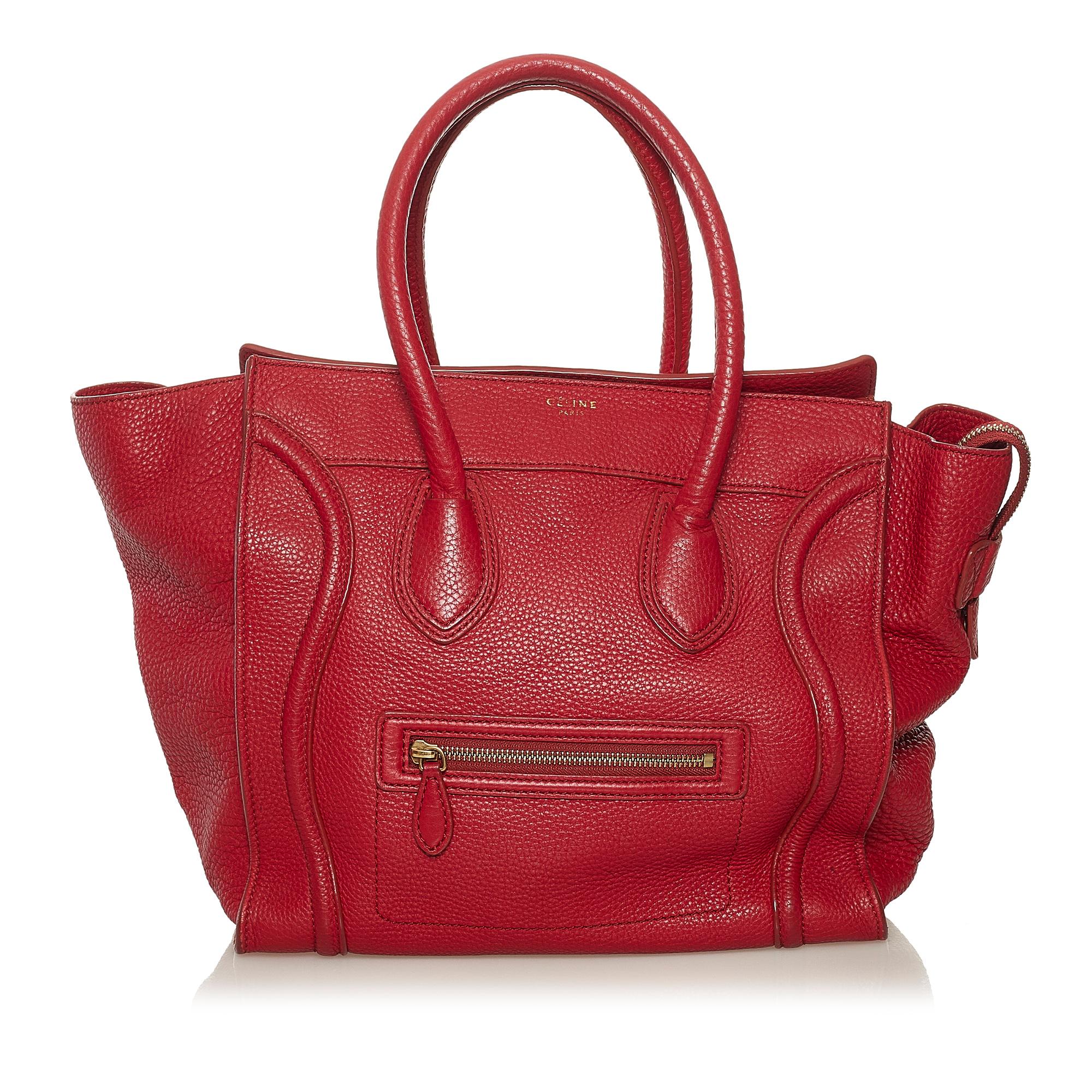 Celine Mini Luggage Leather Tote Bag (SHG-Xb1E2v)