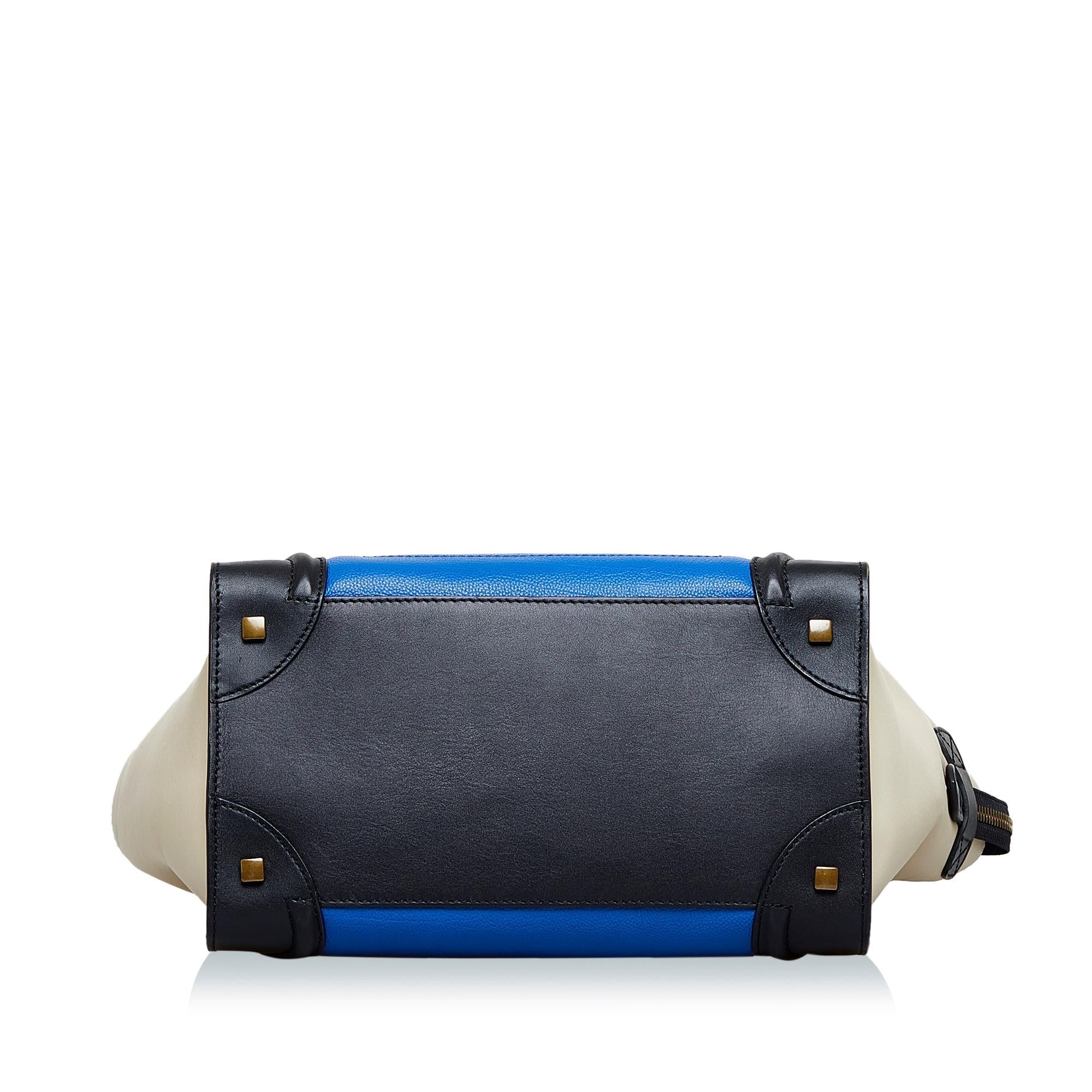 Celine Mini Luggage Tricolor Tote (SHG-nXx1gJ)