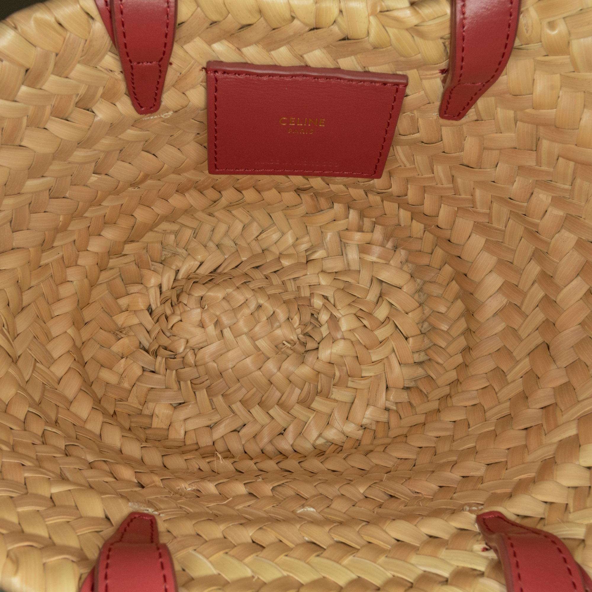 Celine Mini Triomphe Raffia Classic Panier (SHG-naJI1K)