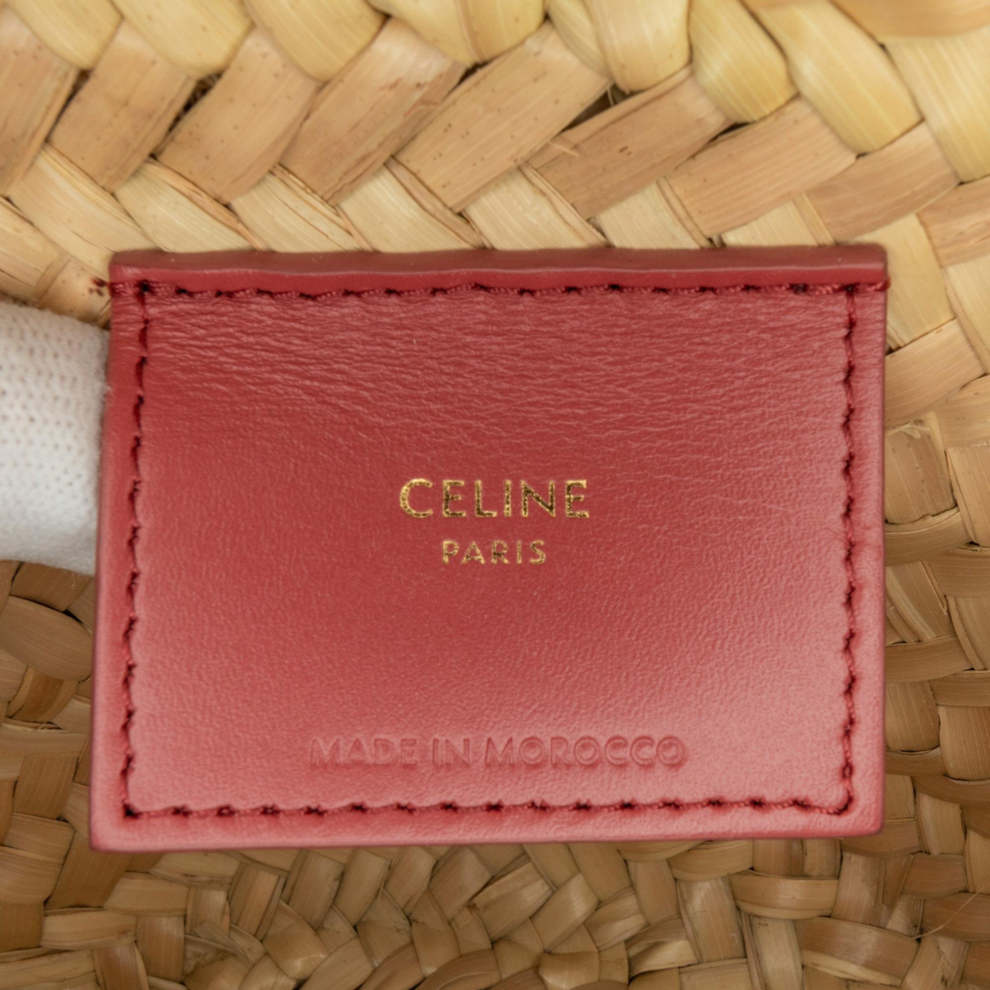 Celine Mini Triomphe Raffia Classic Panier (SHG-naJI1K)