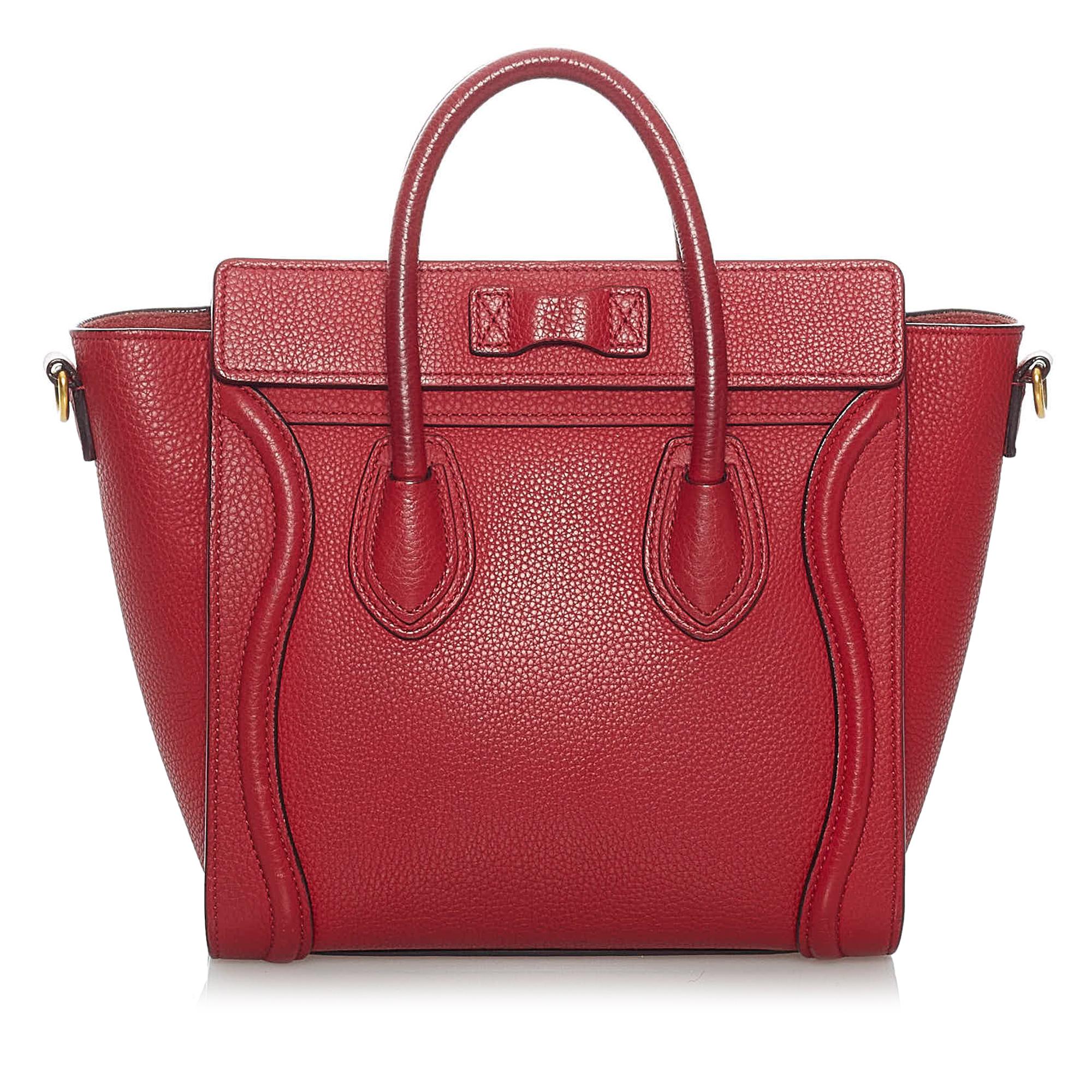Celine Nano Luggage Leather Satchel (SHG-30150)