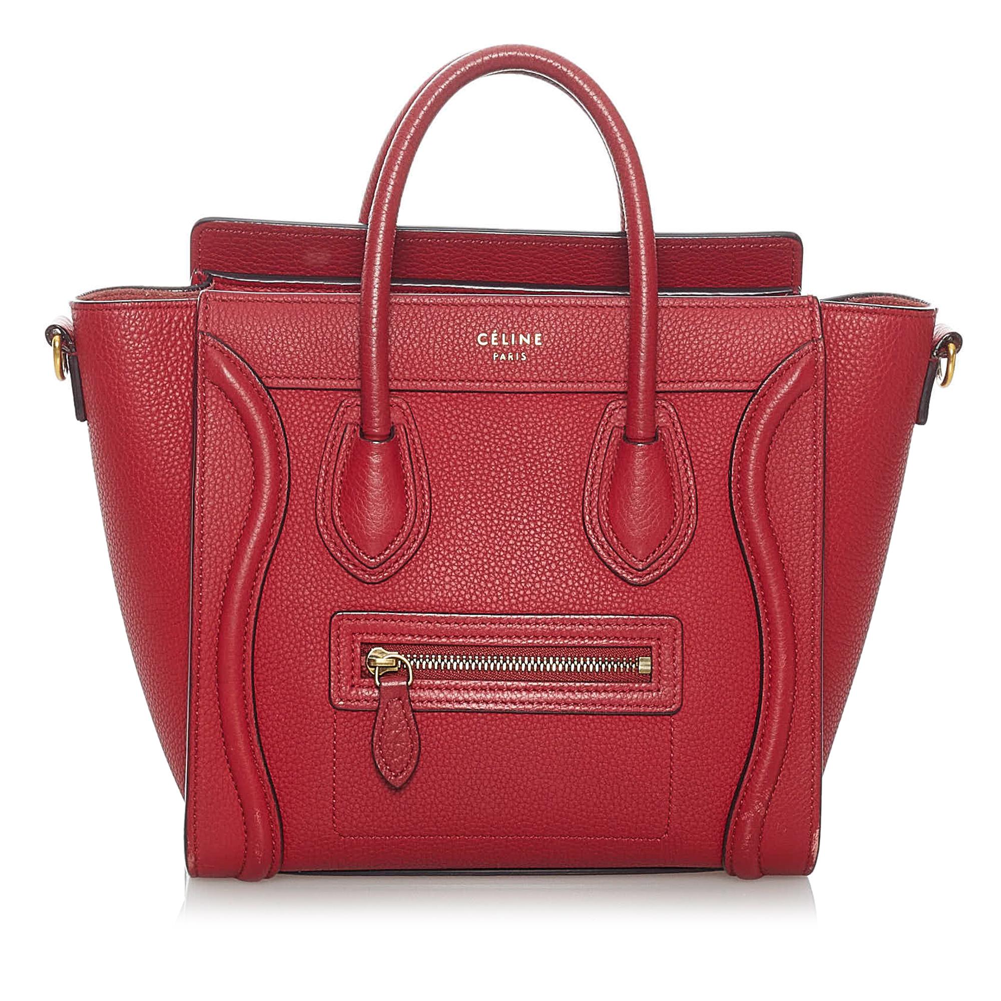 Celine Nano Luggage Leather Satchel (SHG-30150)