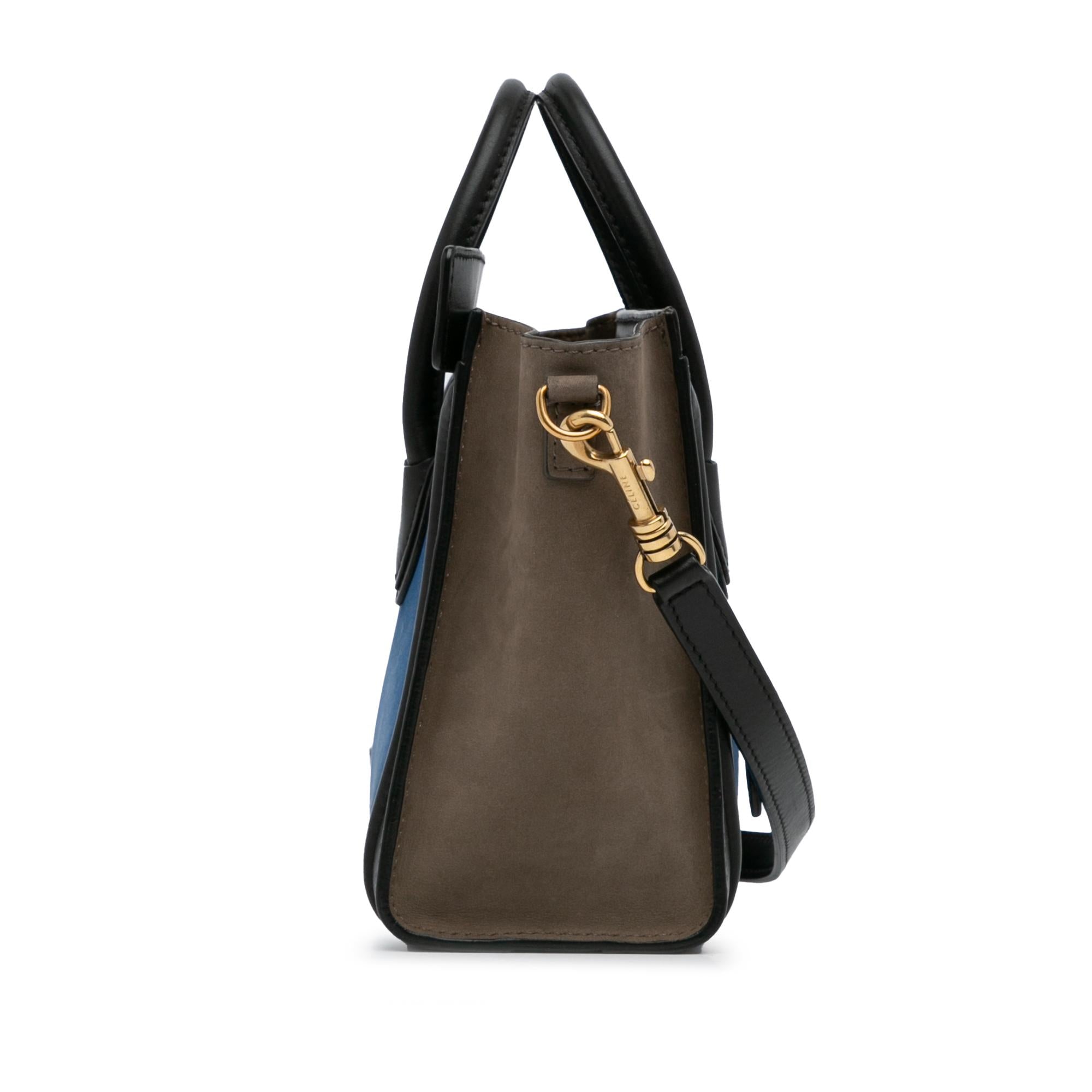 Celine Nano Luggage Tote Tricolor (SHG-LRGEnu)