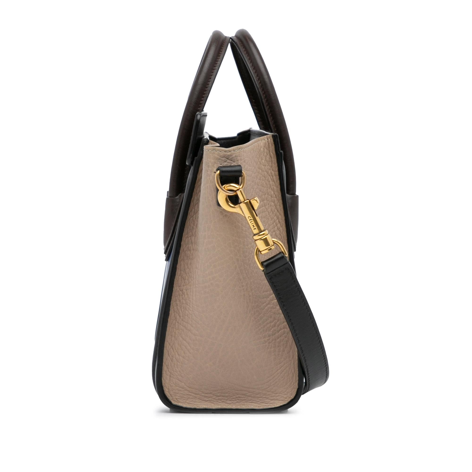 Celine Nano Luggage Tricolor Satchel (SHG-vc5USb)