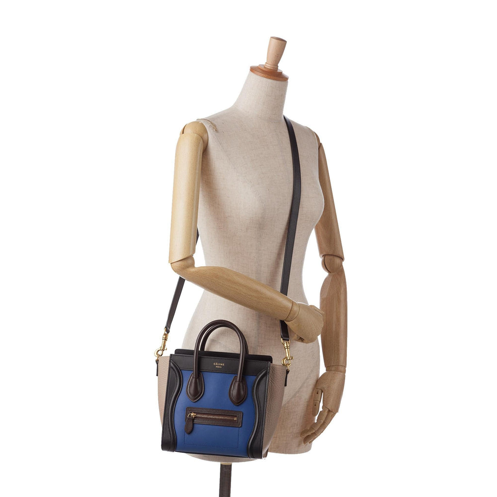 Celine Nano Luggage Tricolor Satchel (SHG-vc5USb)