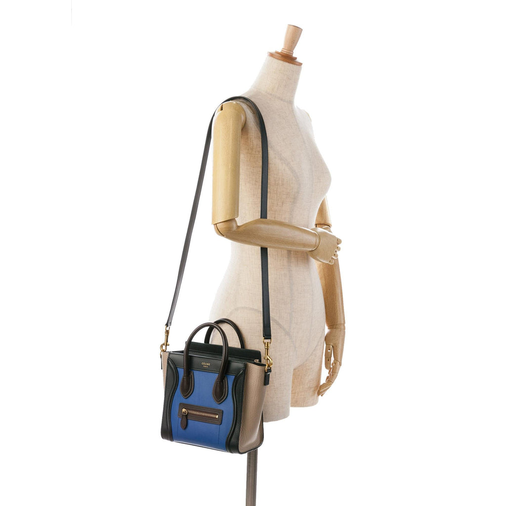 Celine Nano Tricolor Luggage Tote (SHG-M6hO1D)