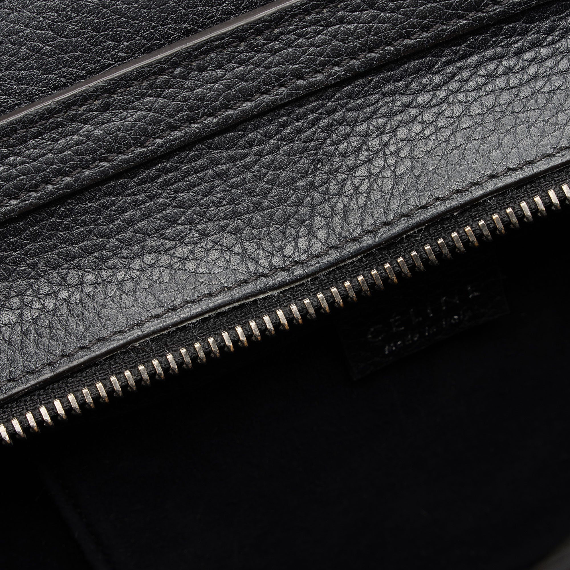 Celine Pebbled Leather Nano Luggage Tote (SHF-fk9HTz)