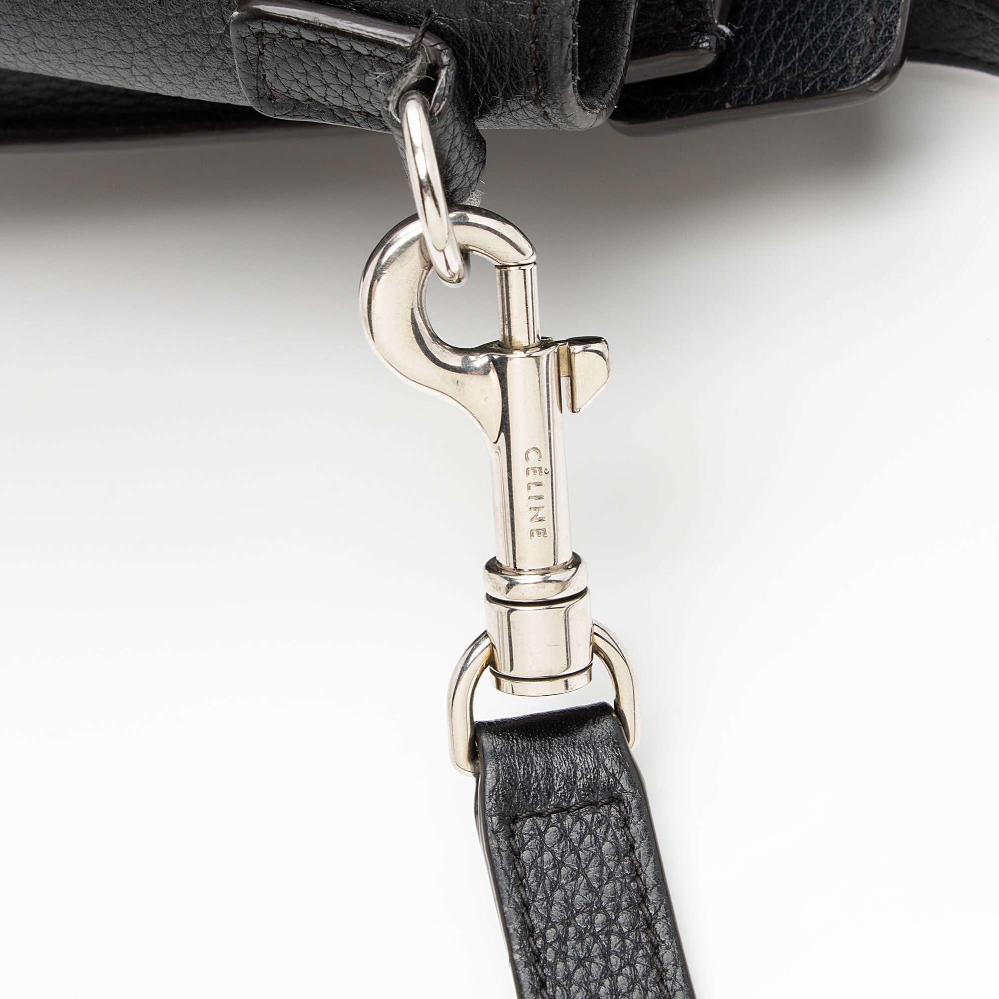 Celine Pebbled Leather Nano Luggage Tote (SHF-fk9HTz)