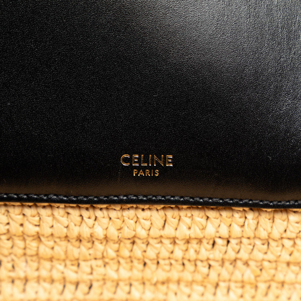 Celine Raffia Basket Satchel (SHG-tjDLMJ)