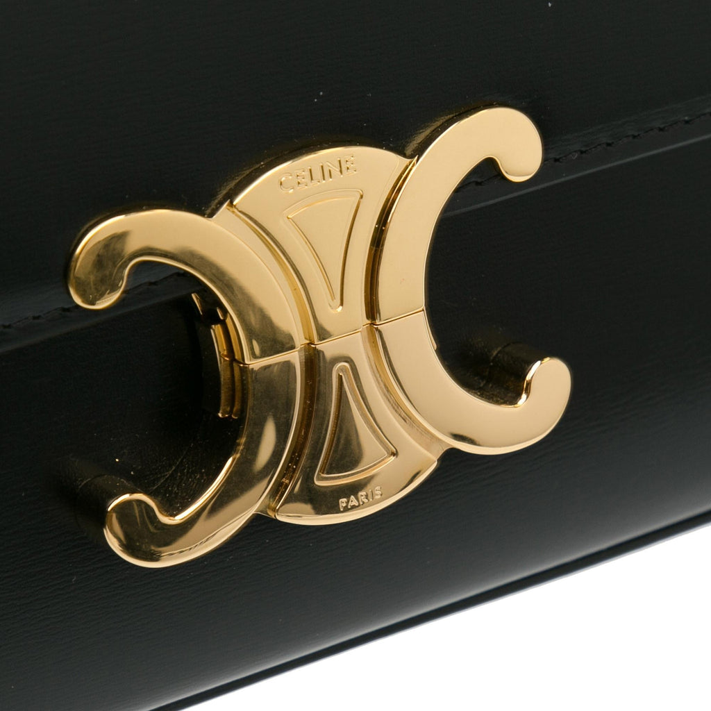 Celine Shiny Calfskin Claude Shoulder Bag (SHG-UEum9T)
