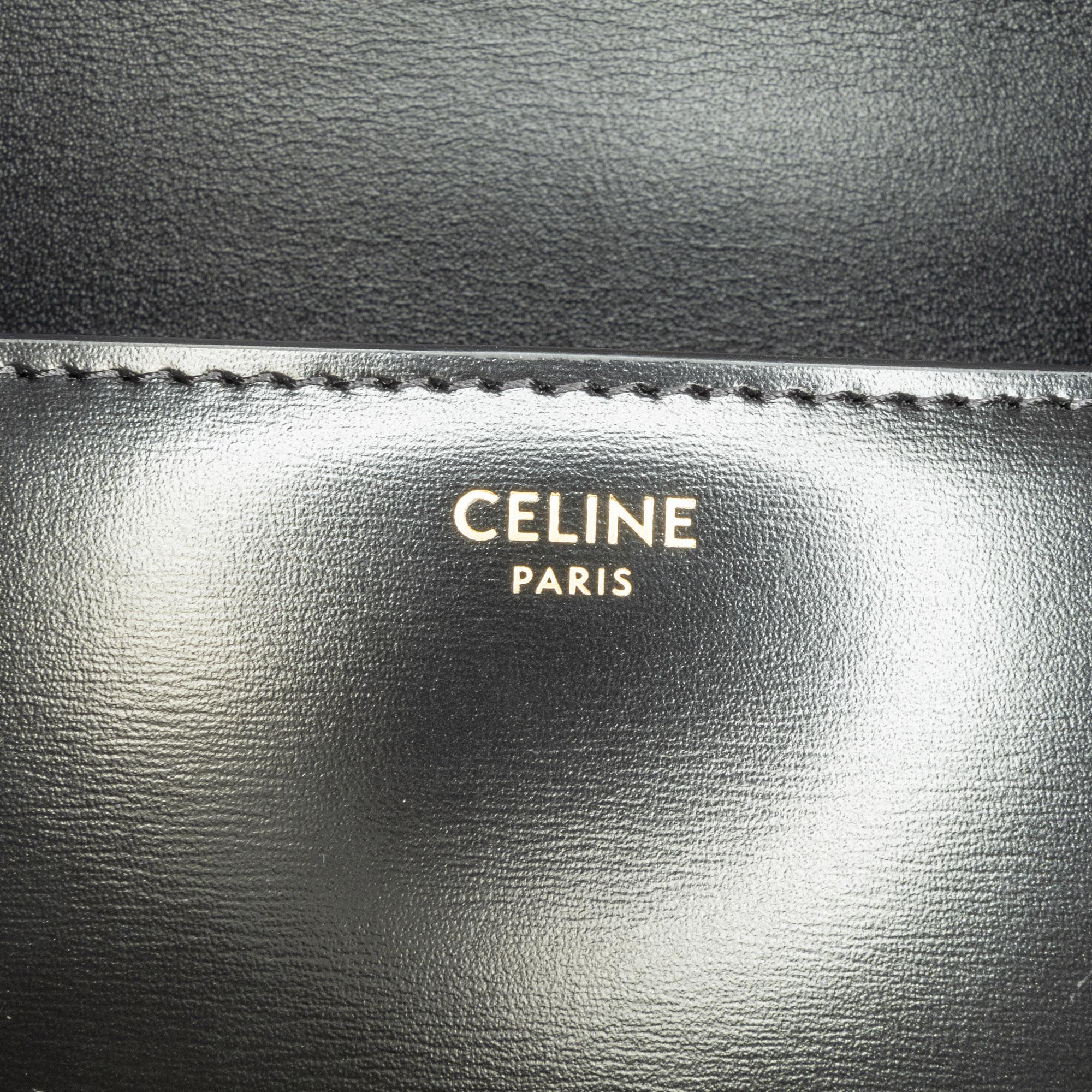 Celine Shiny Calfskin Claude Shoulder Bag (SHG-UEum9T)