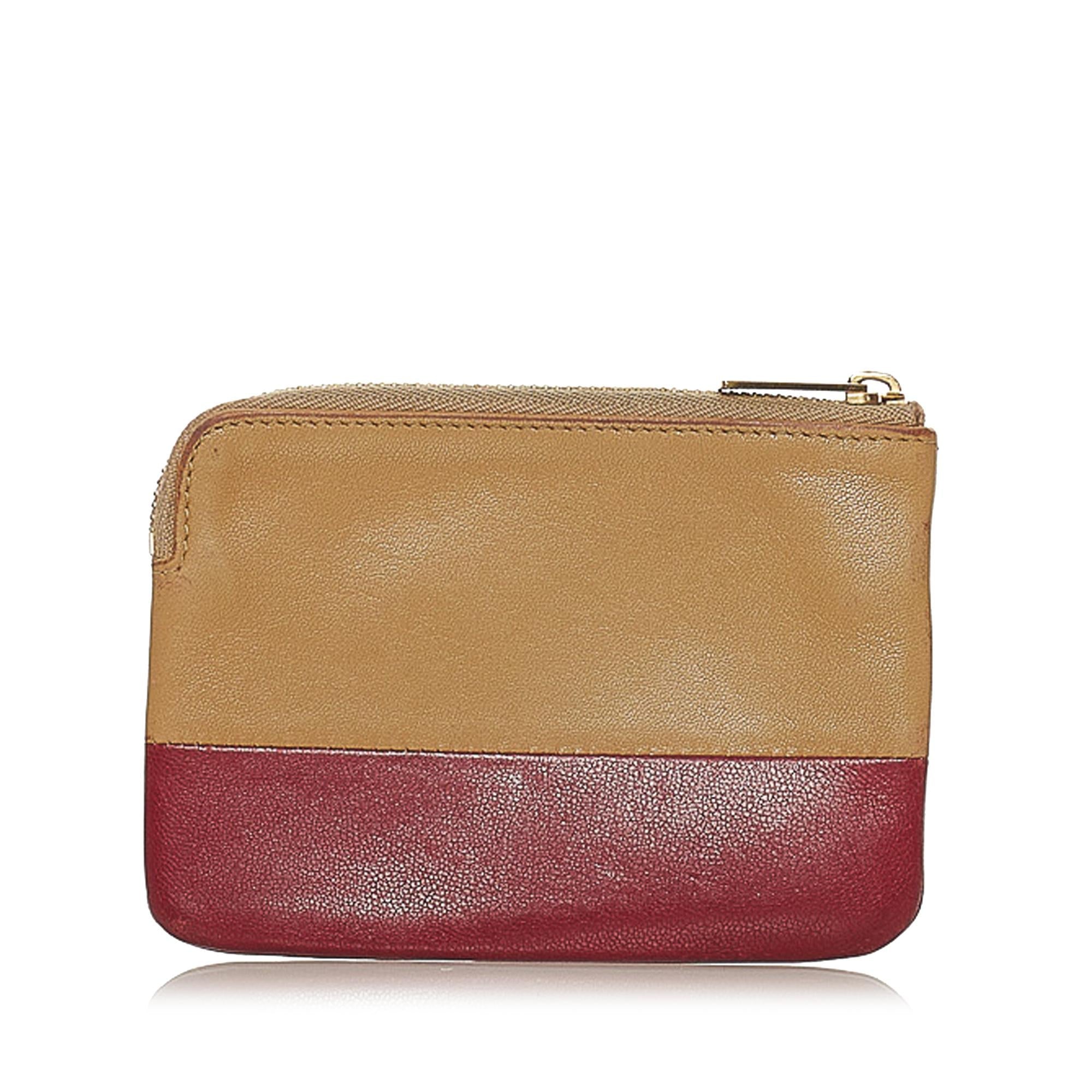 Celine Solo Bicolor Leather Clutch Bag (SHG-27825)