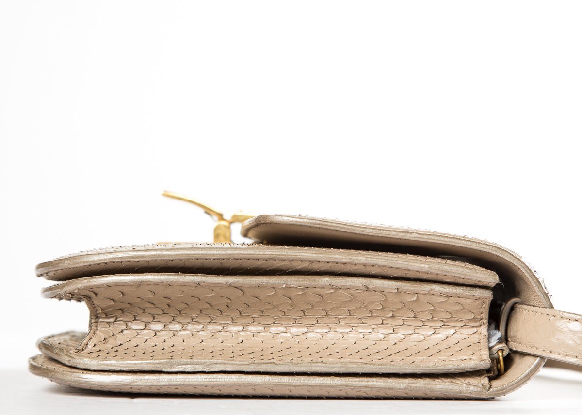 Celine Tan Python Classic Box Crossbody