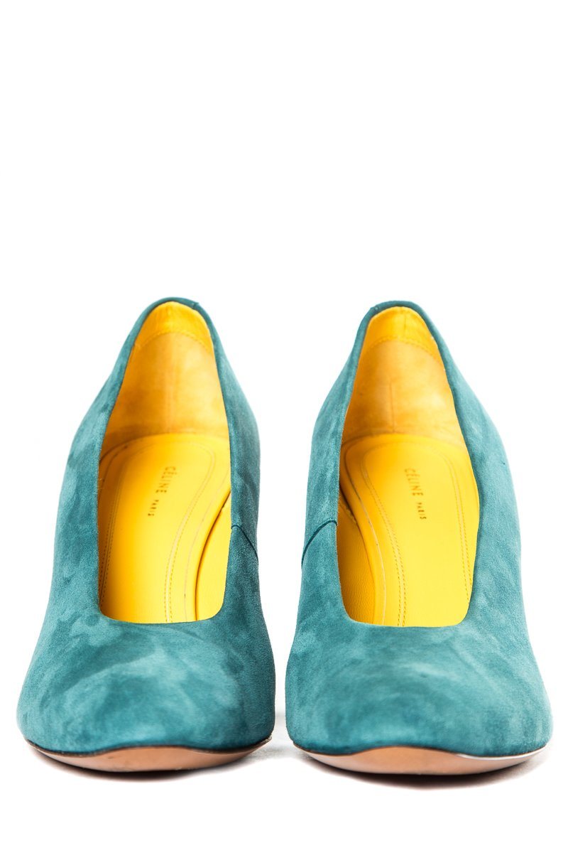 CÃƒÆ’Ã‚Â©line Teal Suede Pumps 36 Sale