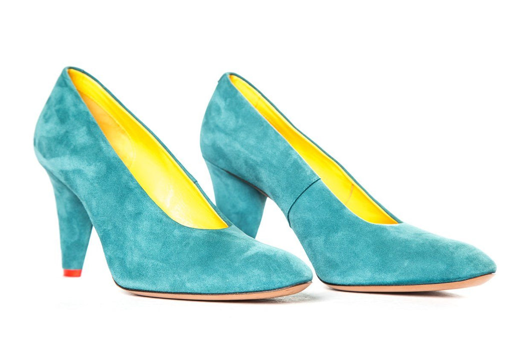 CÃƒÆ’Ã‚Â©line Teal Suede Pumps 36 Sale