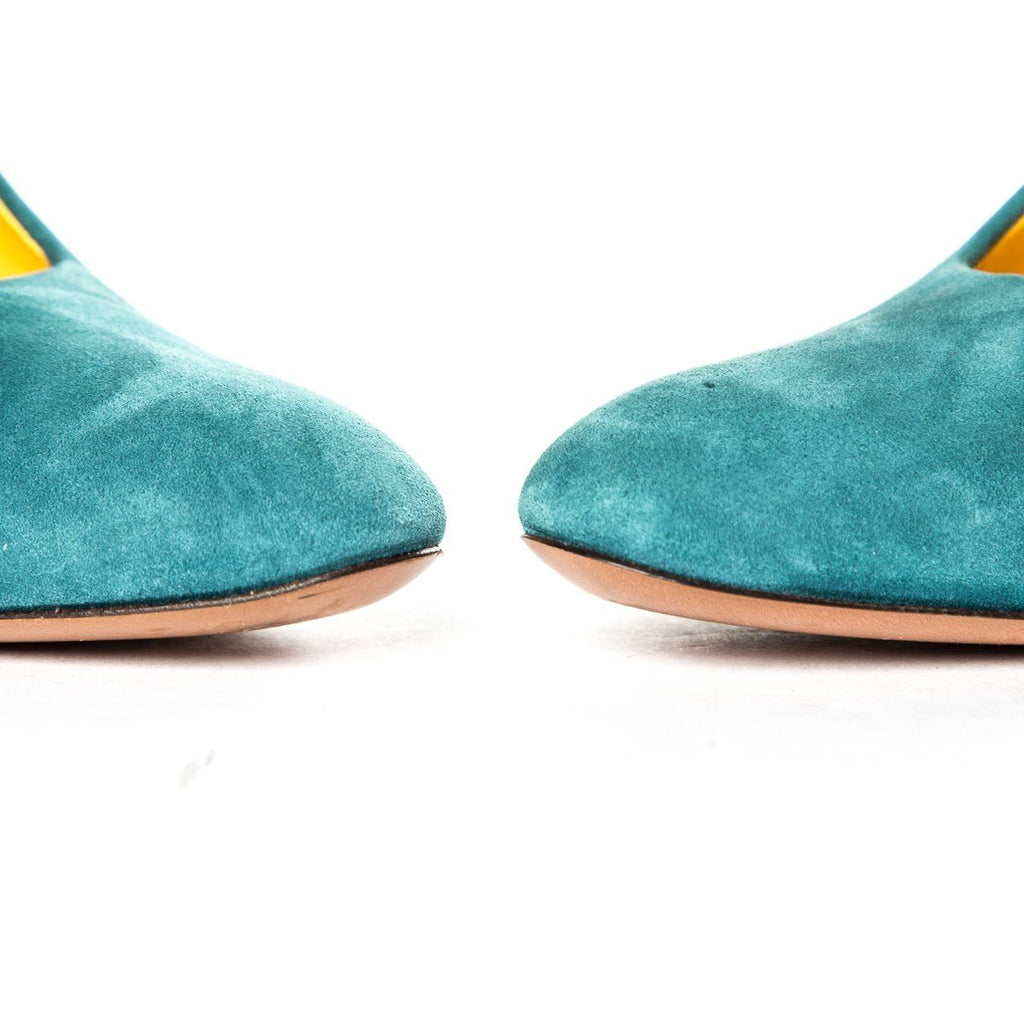 CÃƒÆ’Ã‚Â©line Teal Suede Pumps 36 Sale
