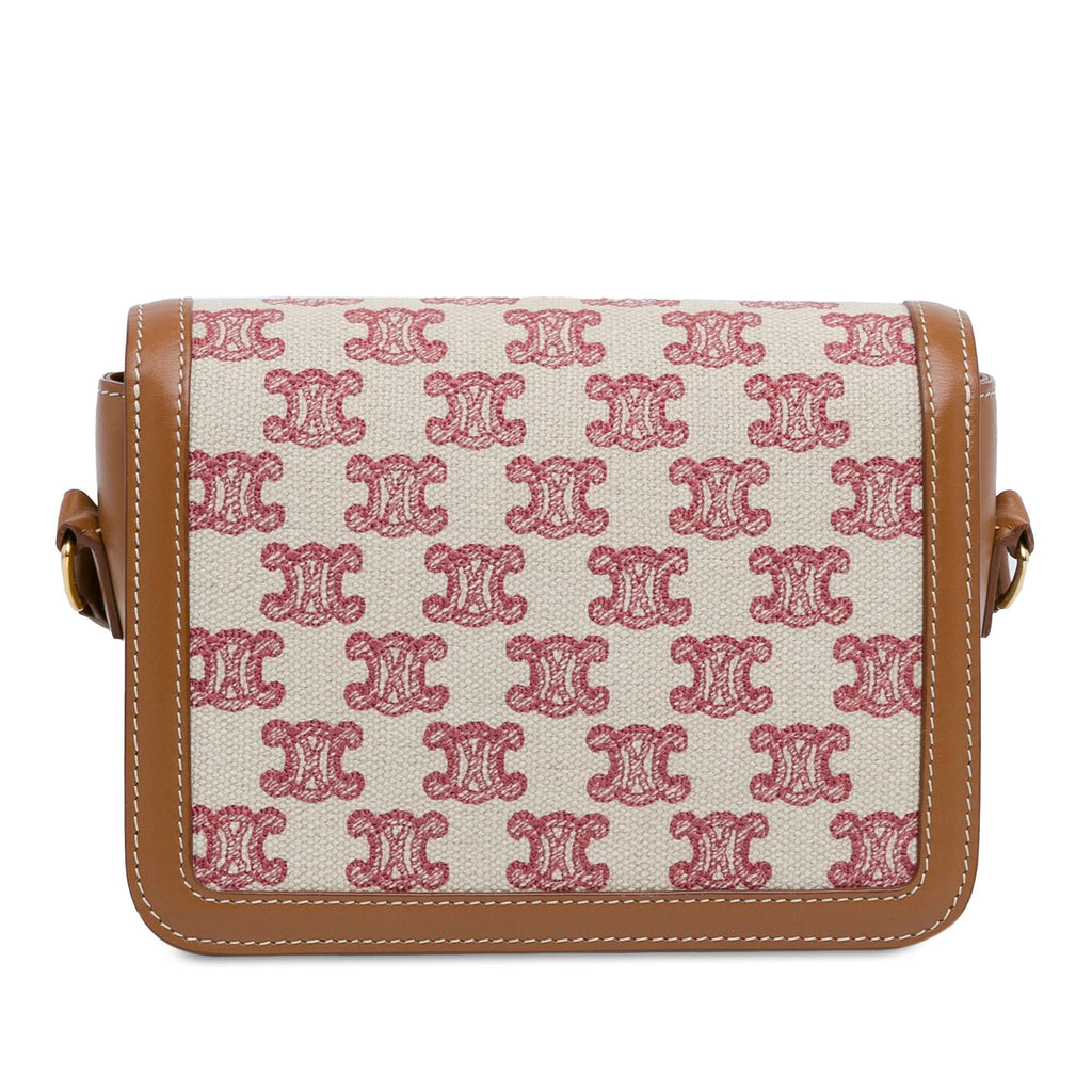 Celine Teen Embroidered Canvas Triomphe Crossbody (SHG-fY2a1z)