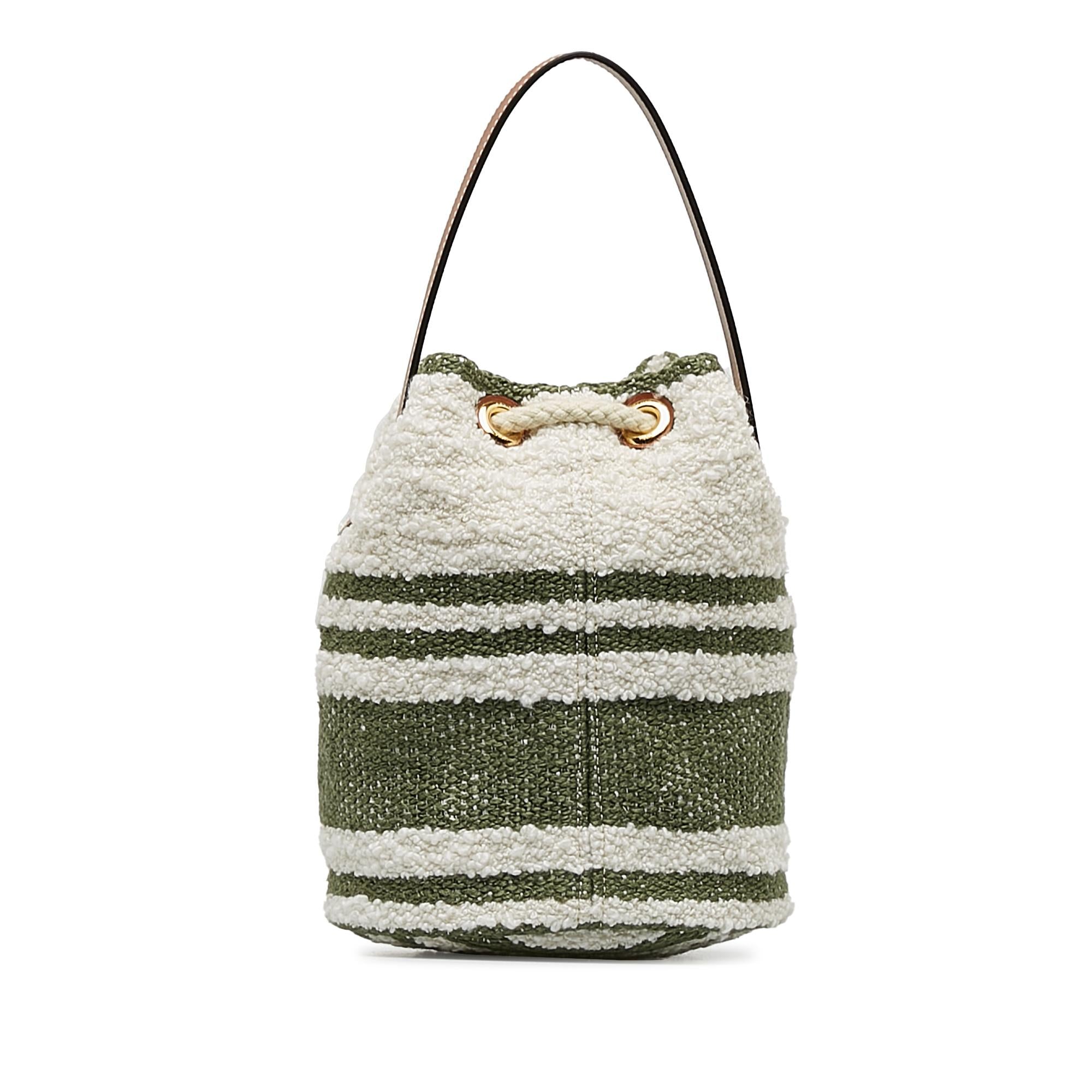 Celine Teen Plein Soleil Canvas Drawstring Bucket Bag (SHG-vno2zN)