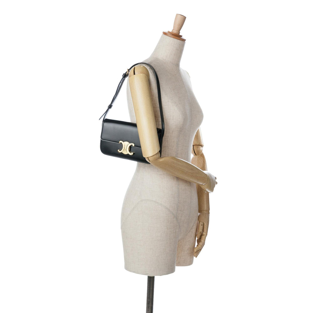 Celine Teen Shiny Calfskin Triomphe Bag (SHG-4GpLjn)
