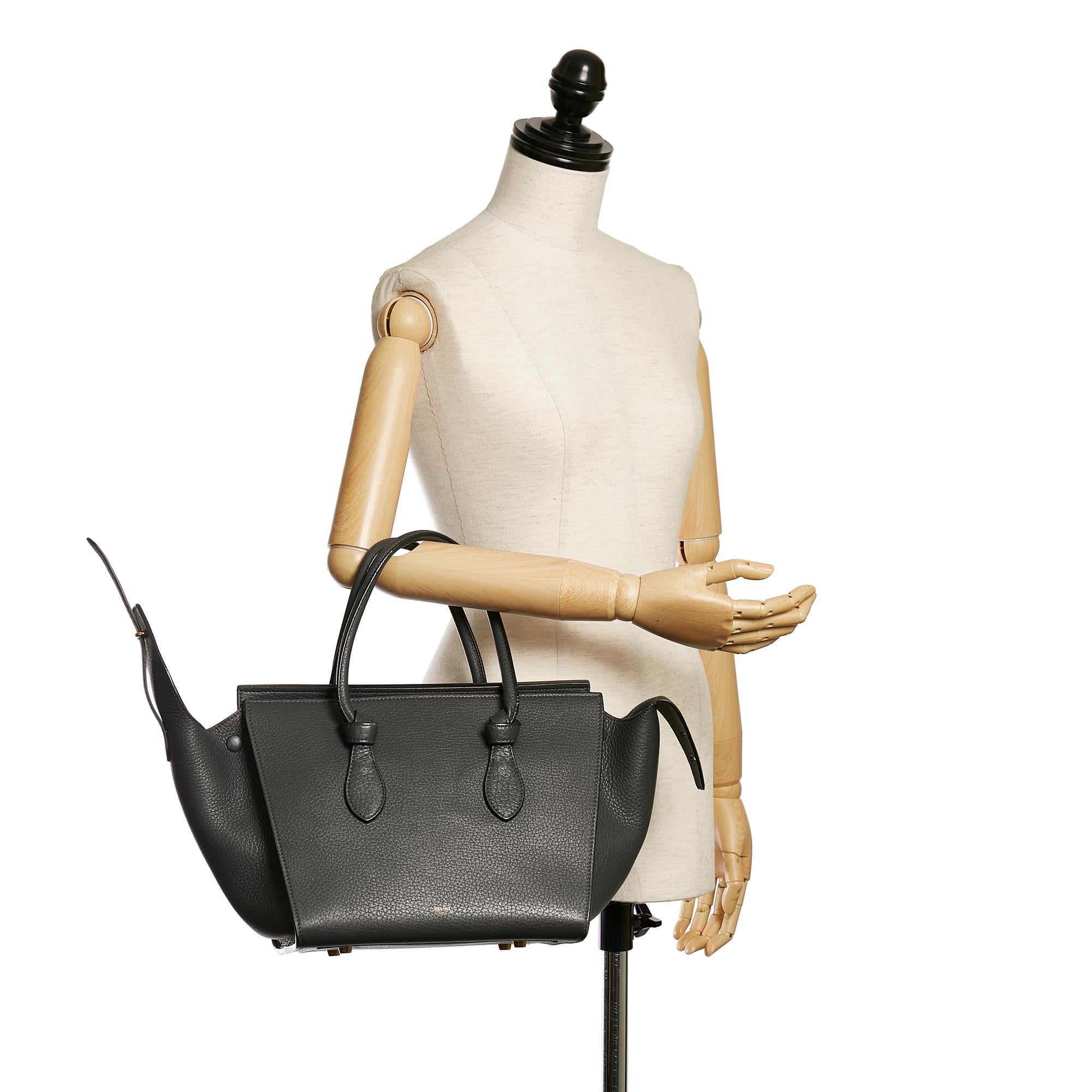 Celine Tie Tote Leather Handbag (SHG-31089)