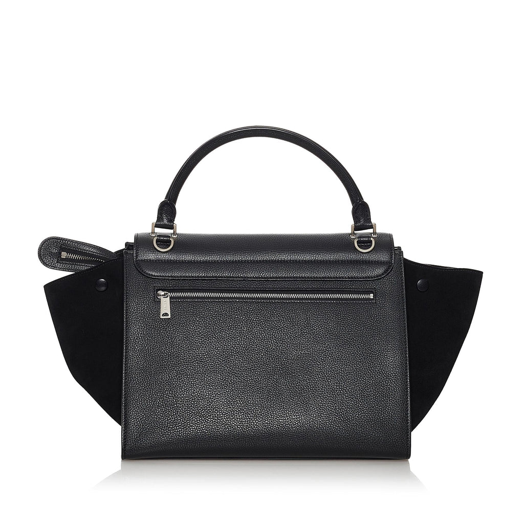 Celine Trapeze Leather Satchel (SHG-30491)
