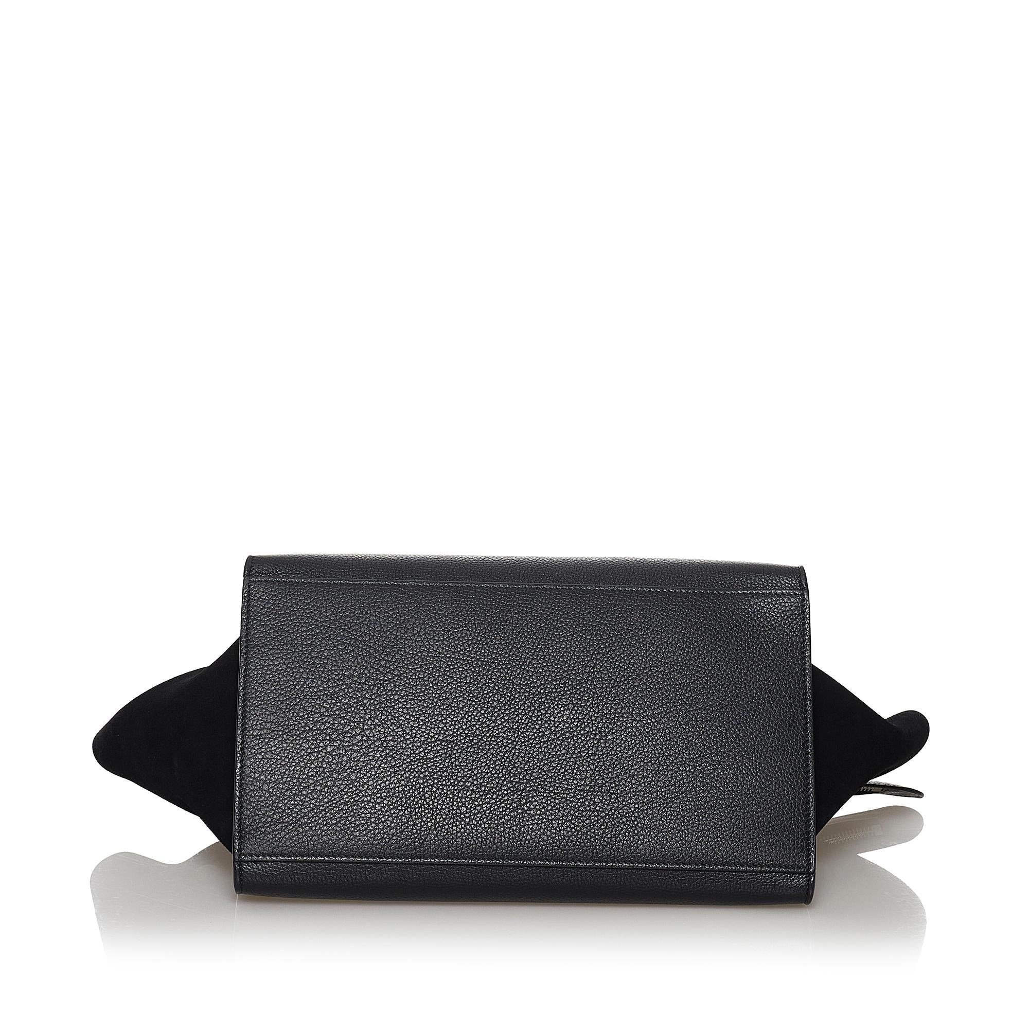 Celine Trapeze Leather Satchel (SHG-30491)