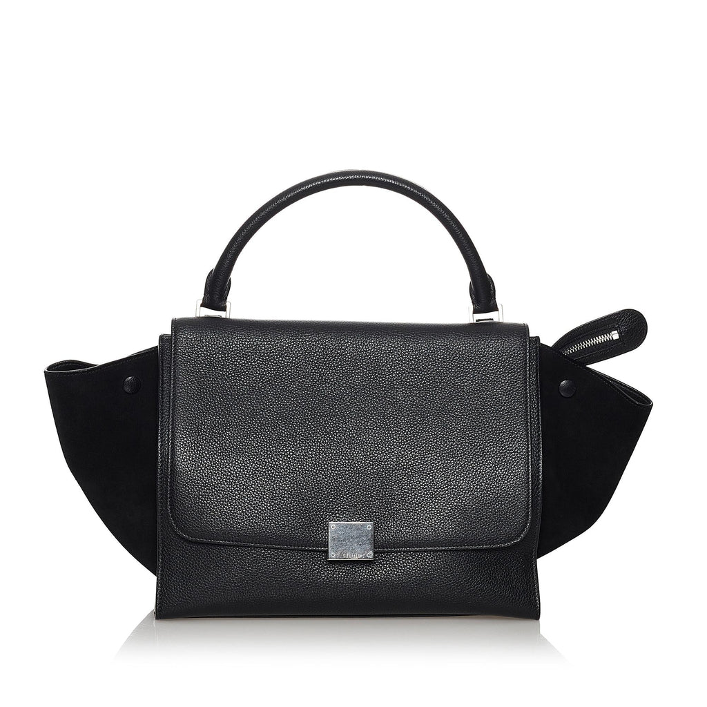 Celine Trapeze Leather Satchel (SHG-30491)