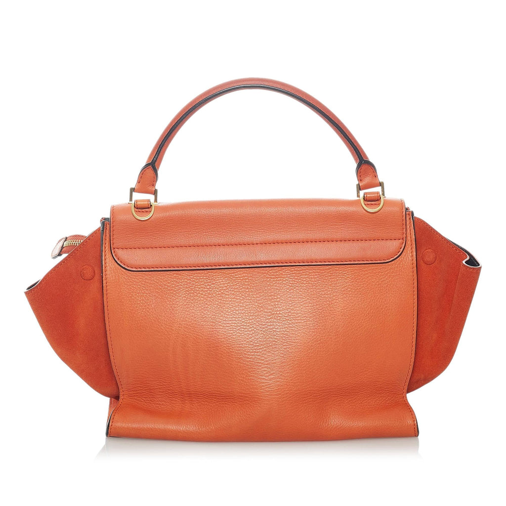 Celine Trapeze Leather Satchel (SHG-31102)