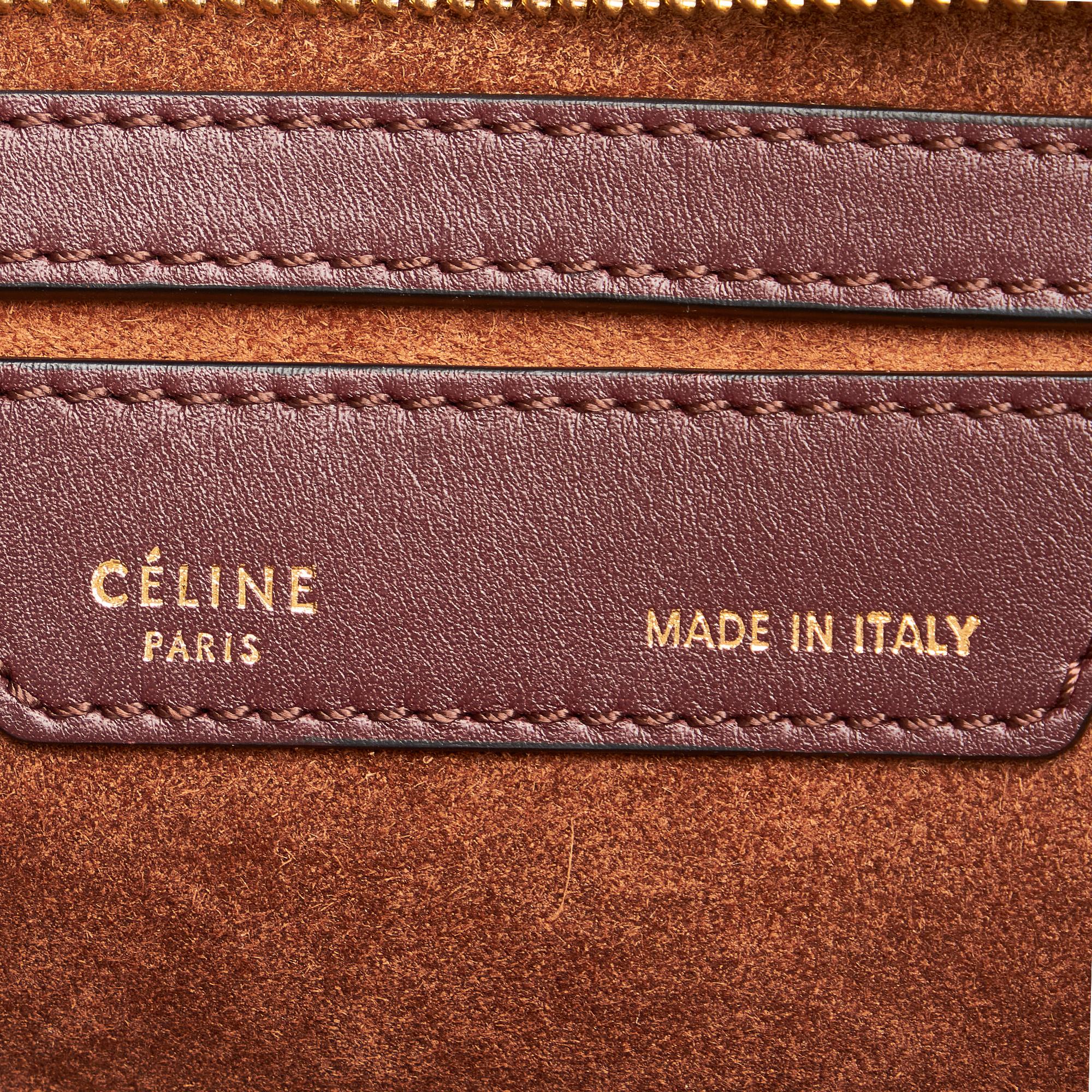 Celine Trapeze Tricolor Leather Handbag (SHG-27373)