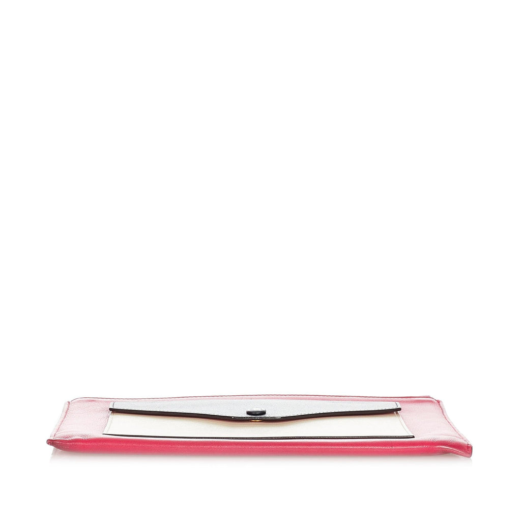 Celine Tri-Color Zip Envelope Leather Clutch (SHG-22456)
