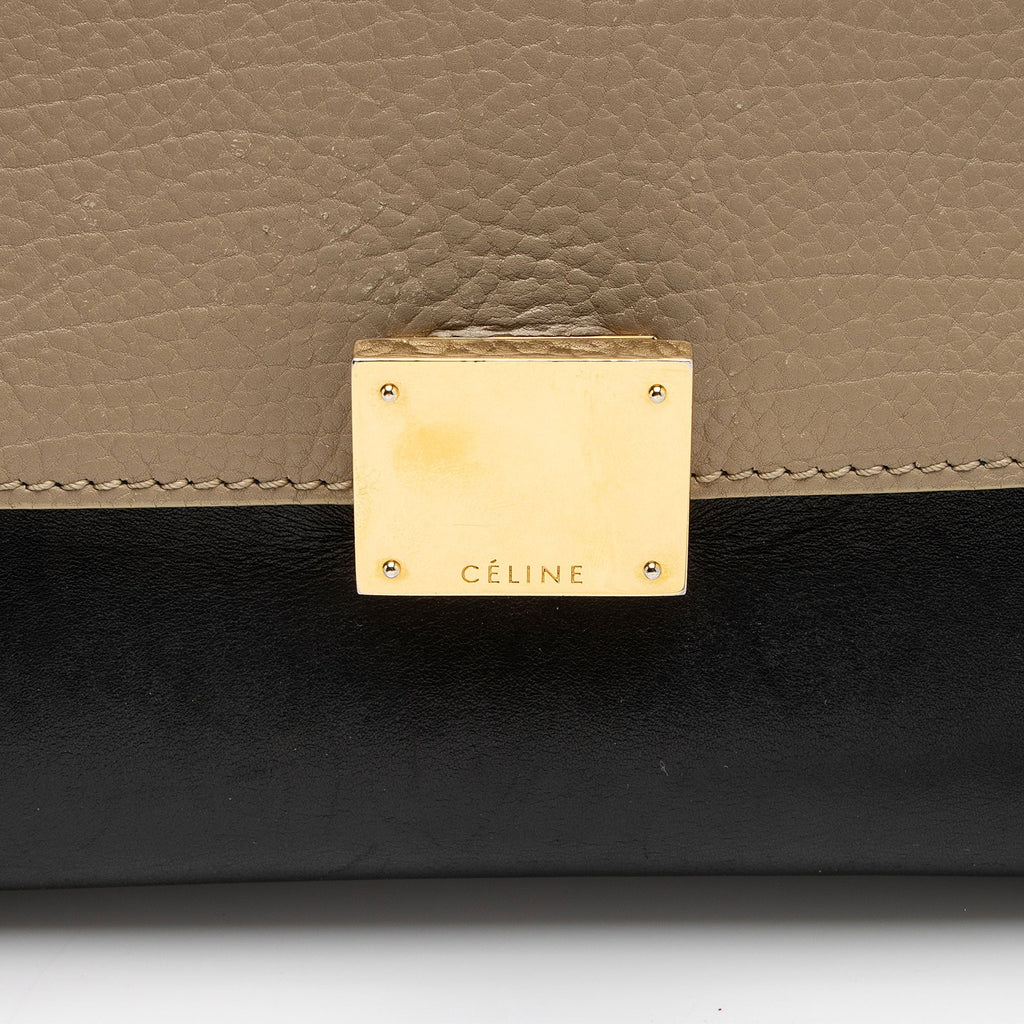 Celine Tricolor Calfskin Medium Trapeze Bag (SHF-BGiPD7)