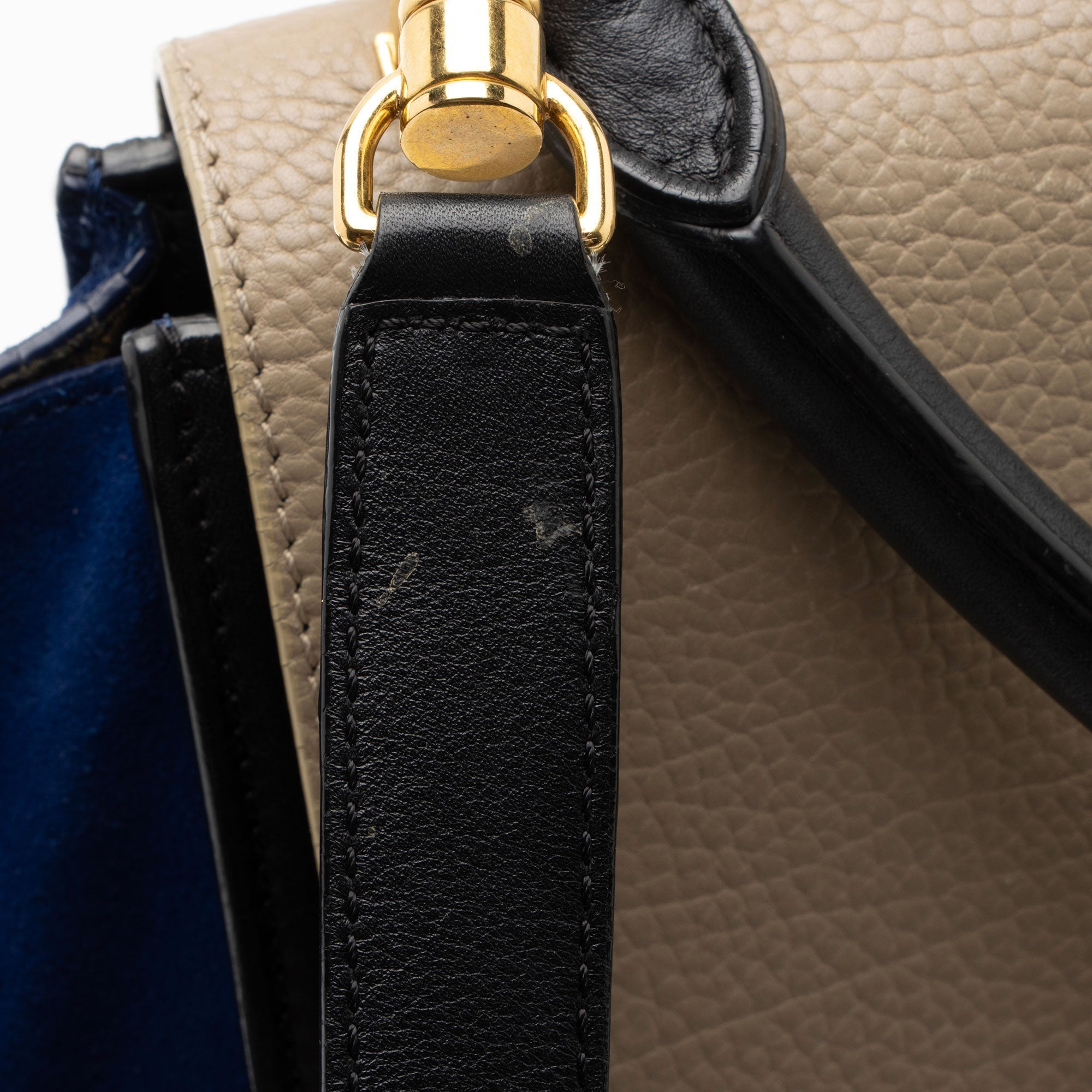 Celine Tricolor Calfskin Medium Trapeze Bag (SHF-BGiPD7)