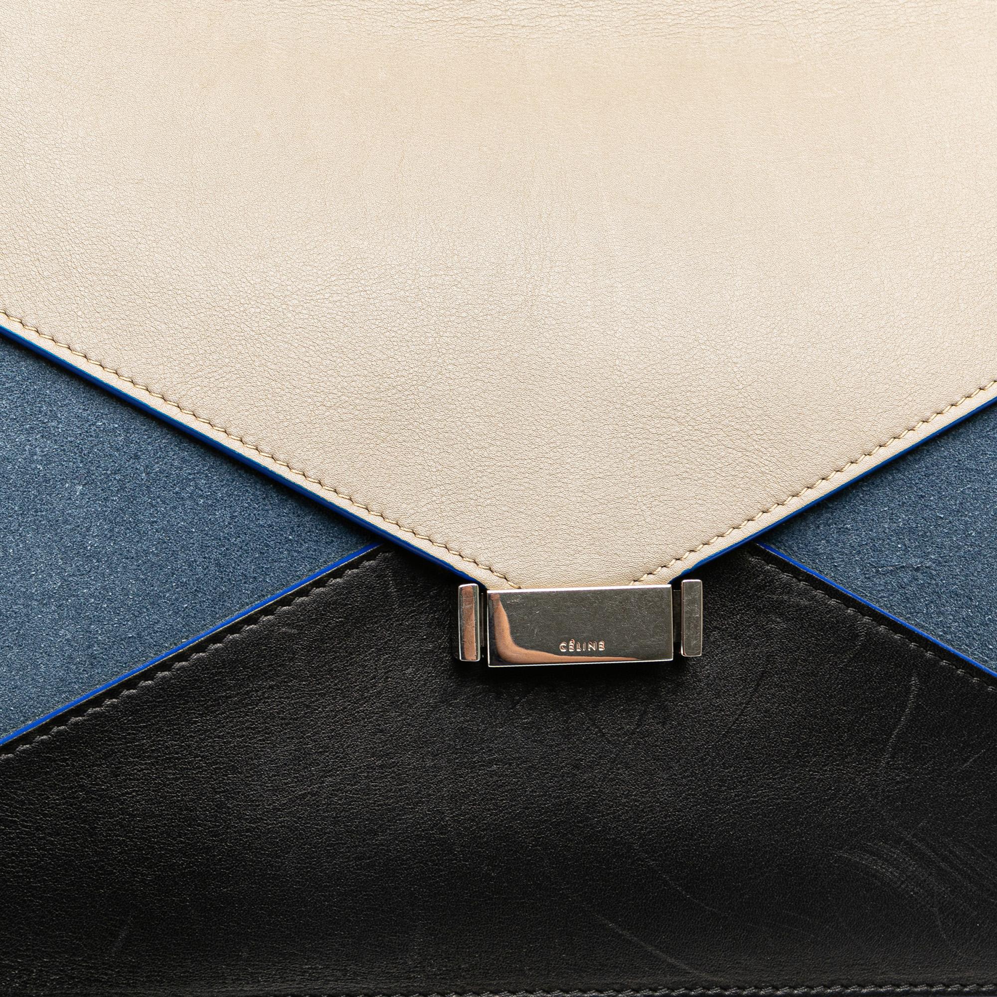Celine Tricolor Leather Diamond Shoulder Bag (SHG-xsaZNr)