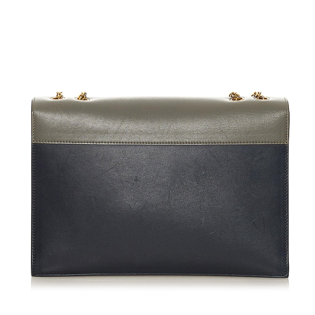 Celine Tricolor Pocket Envelope Leather Shoulder Bag (SHG-vdfVYD)