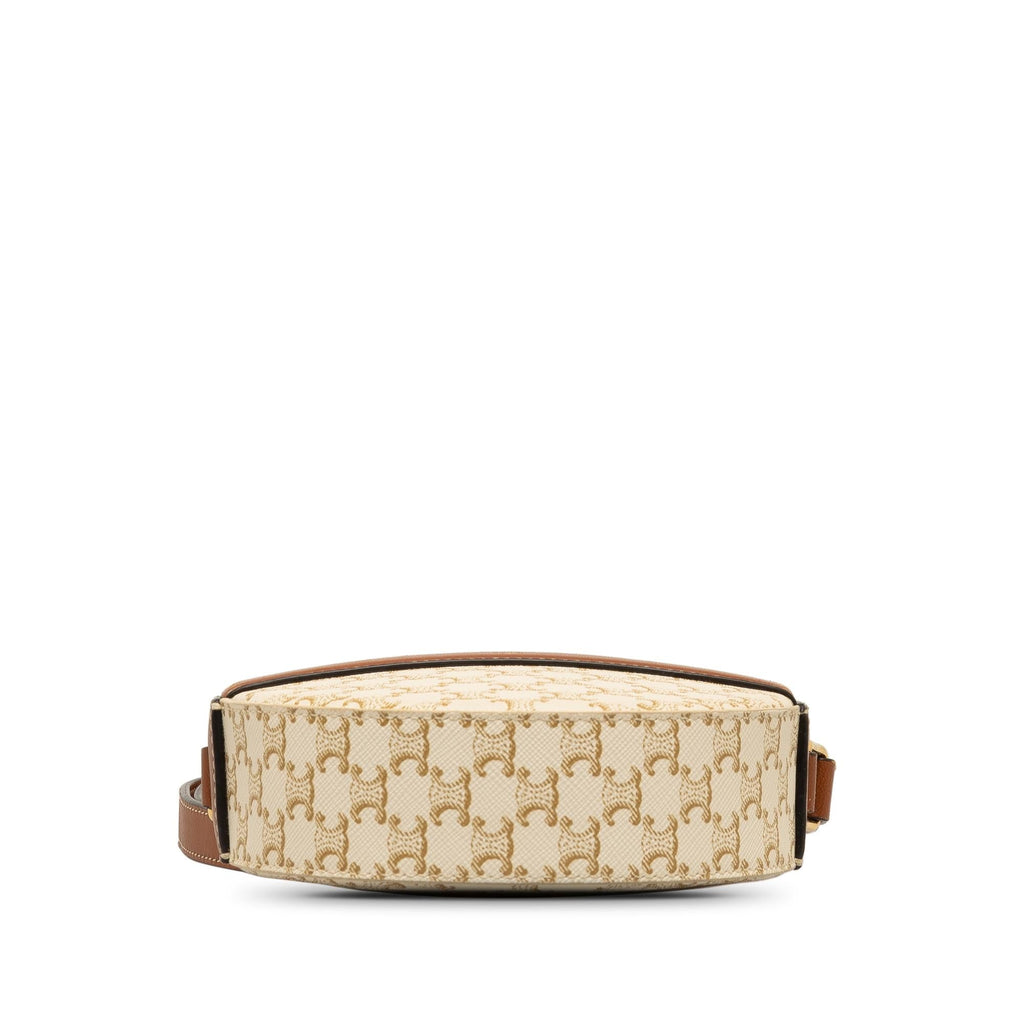 Celine Triomphe Round Purse on Strap (SHG-0ZXDtG)