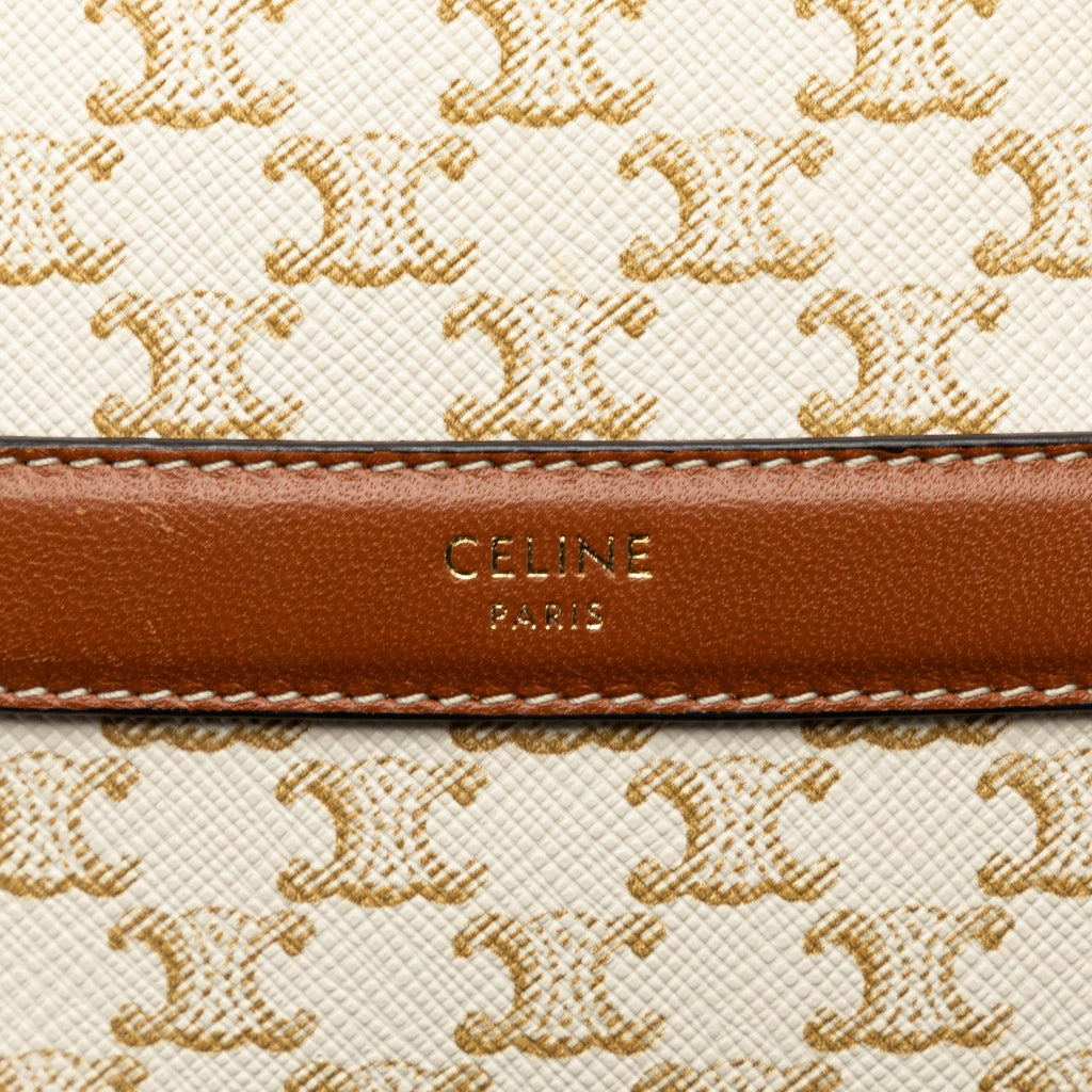 Celine Triomphe Round Purse on Strap (SHG-0ZXDtG)