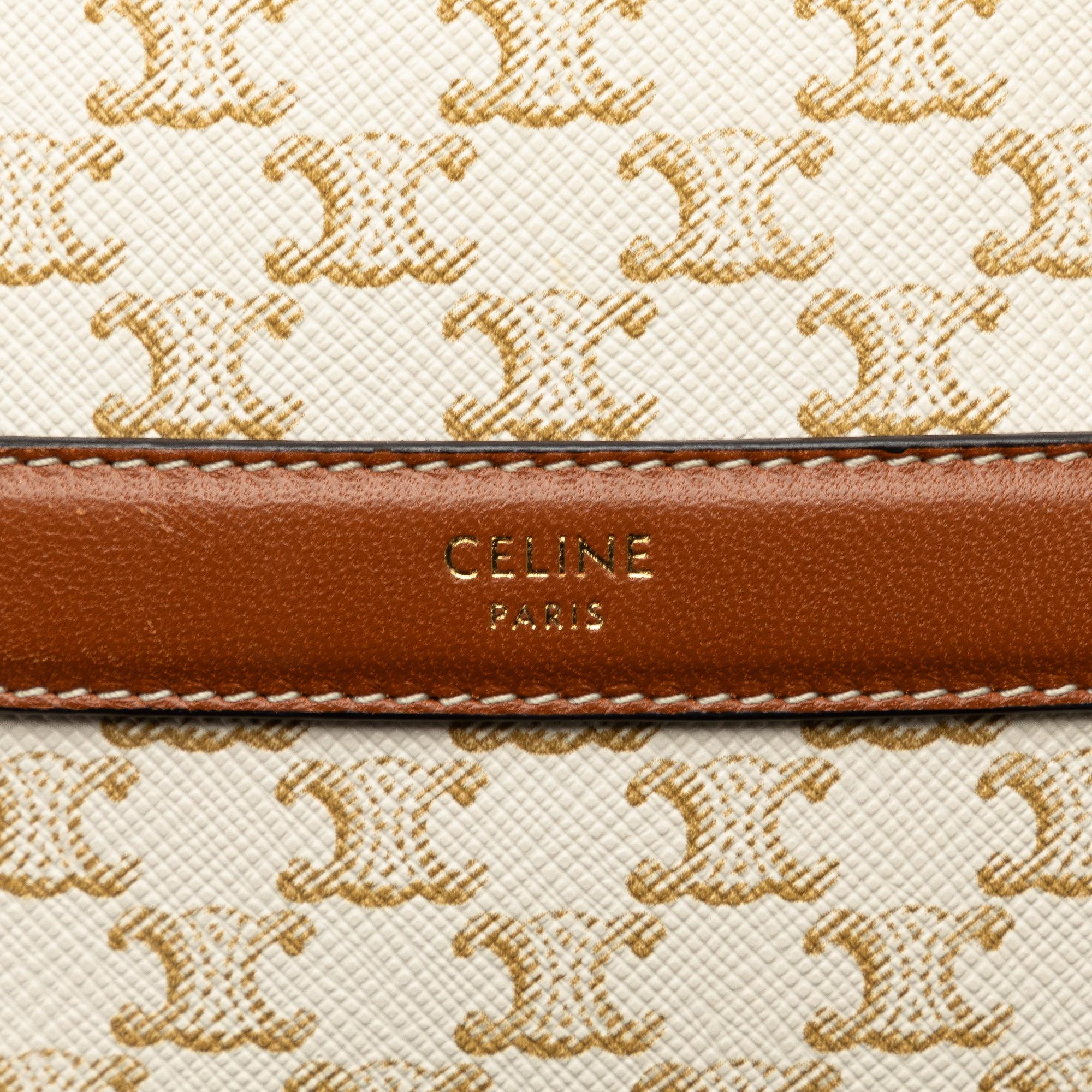 Celine Triomphe Round Purse on Strap (SHG-0ZXDtG)
