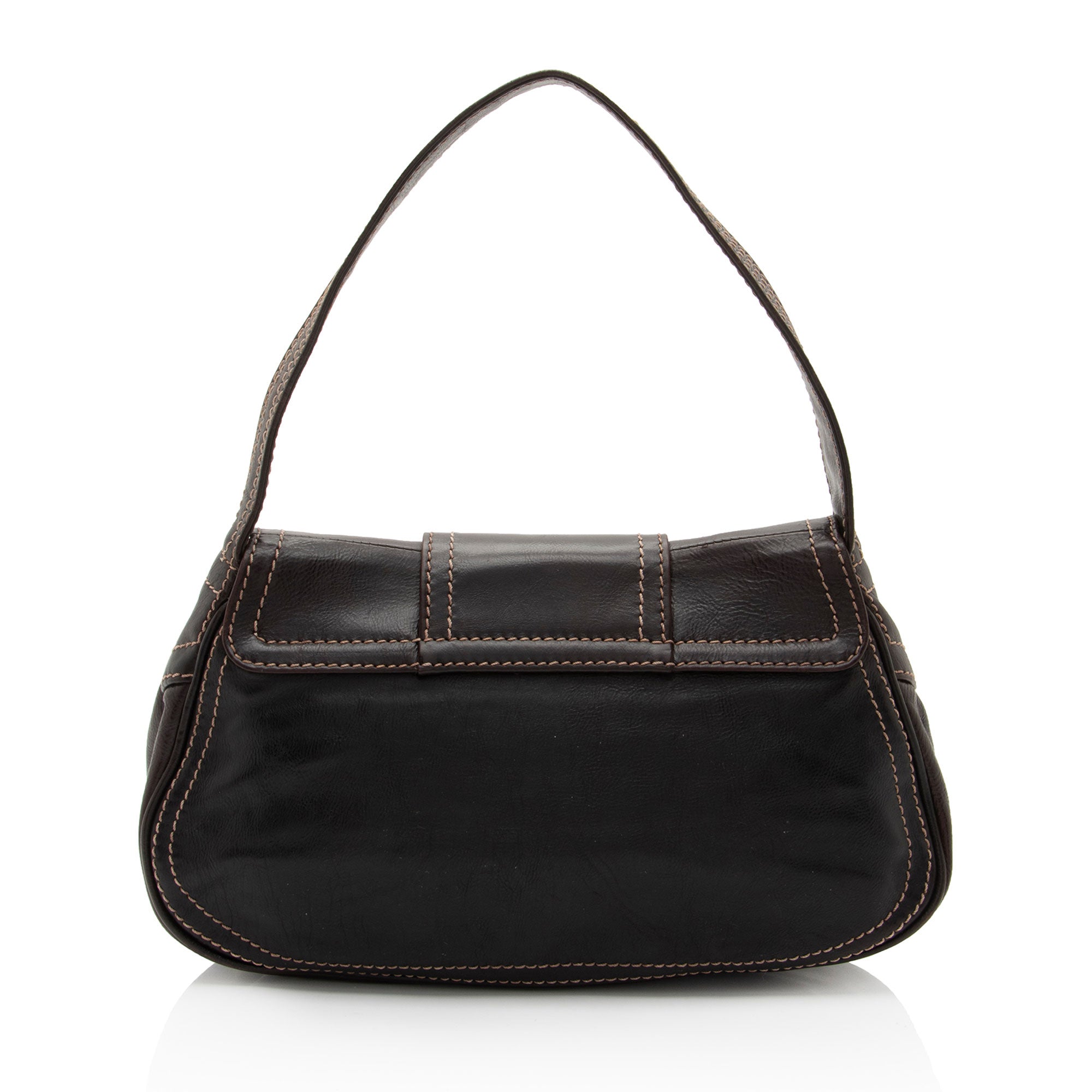 Celine Vintage Leather Buckle Shoulder Bag (SHF-2mqWEo)