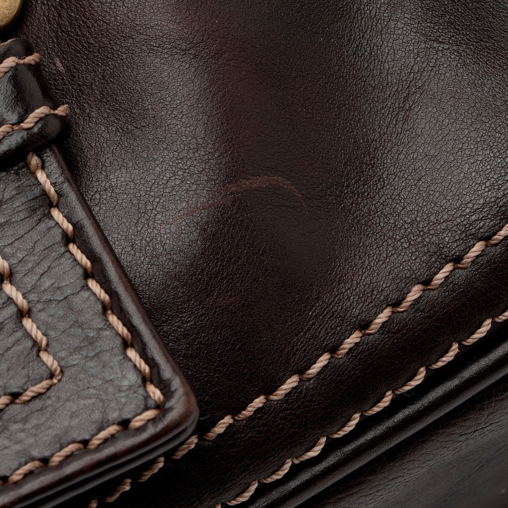 Celine Vintage Leather Buckle Shoulder Bag (SHF-2mqWEo)