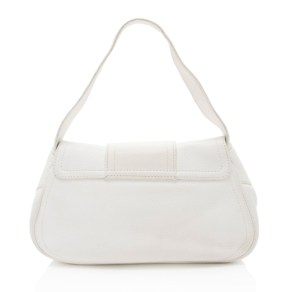 Celine Vintage Leather Buckle Shoulder Bag (SHF-Eqi2Xs)