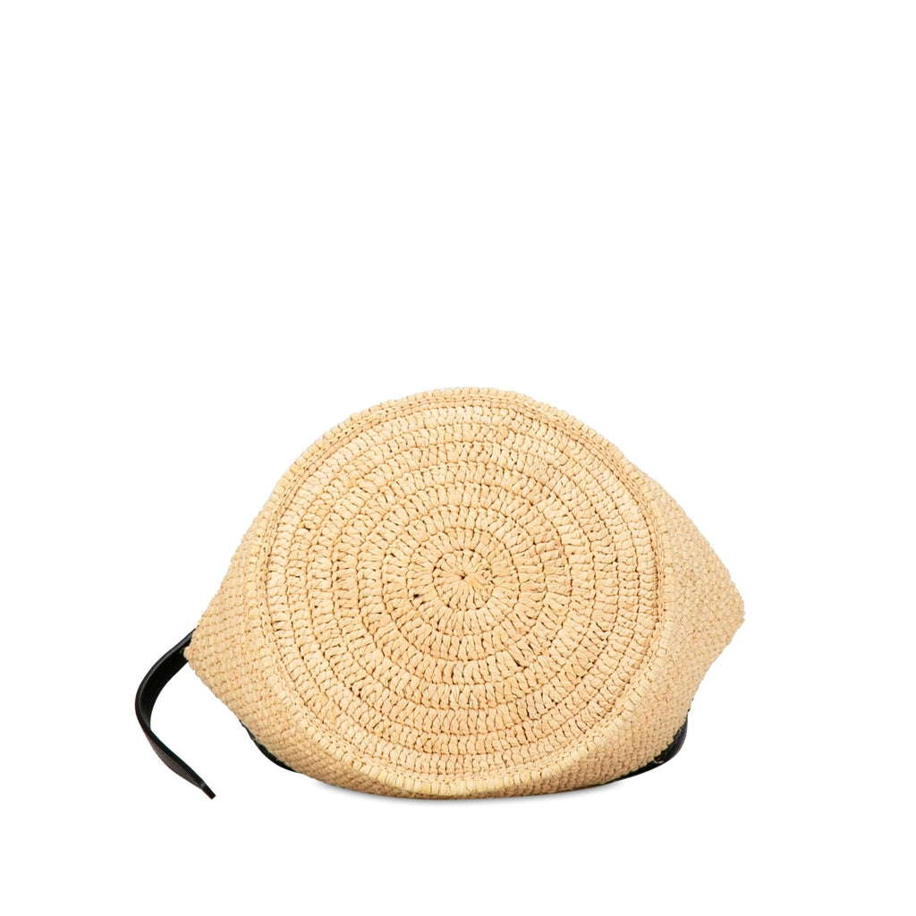 Celine Woven Raffia Nano Bucket Bag (SHG-LfAT5v)