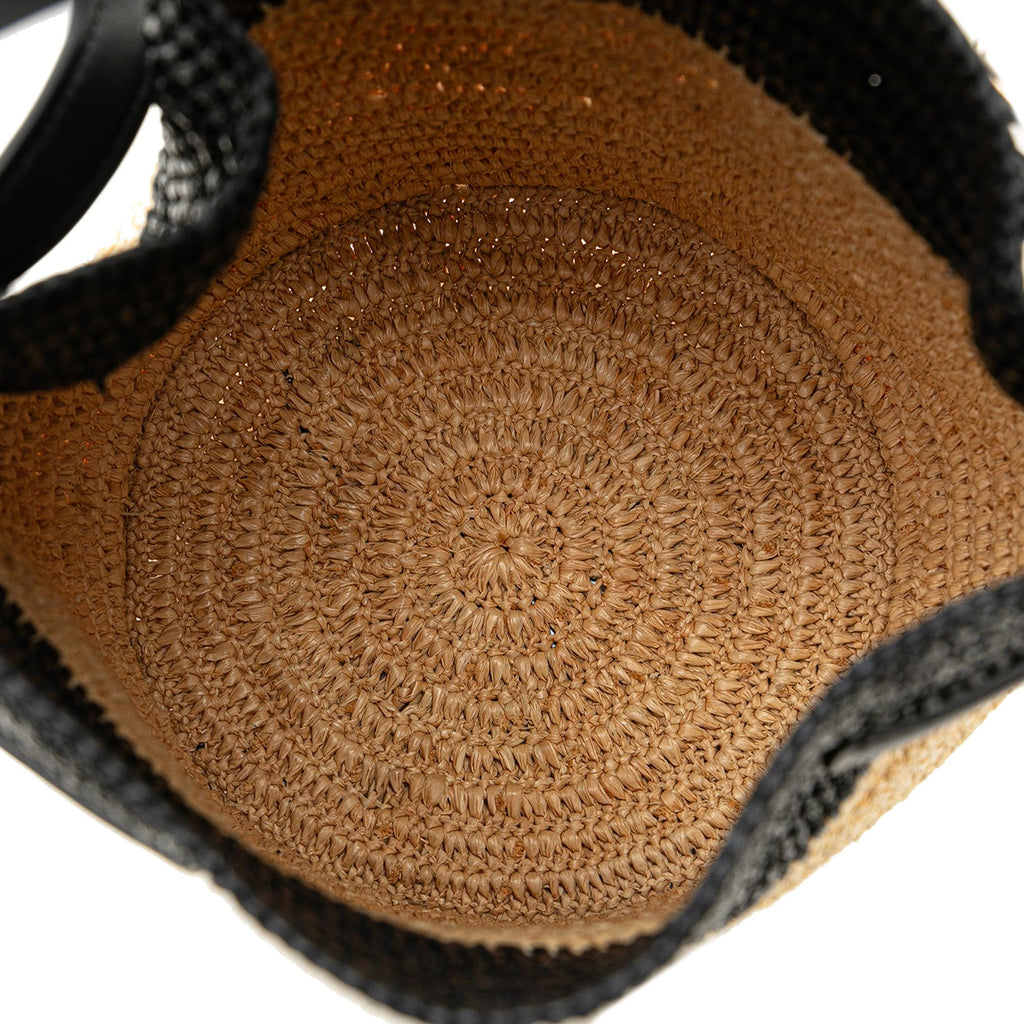 Celine Woven Raffia Nano Bucket Bag (SHG-LfAT5v)