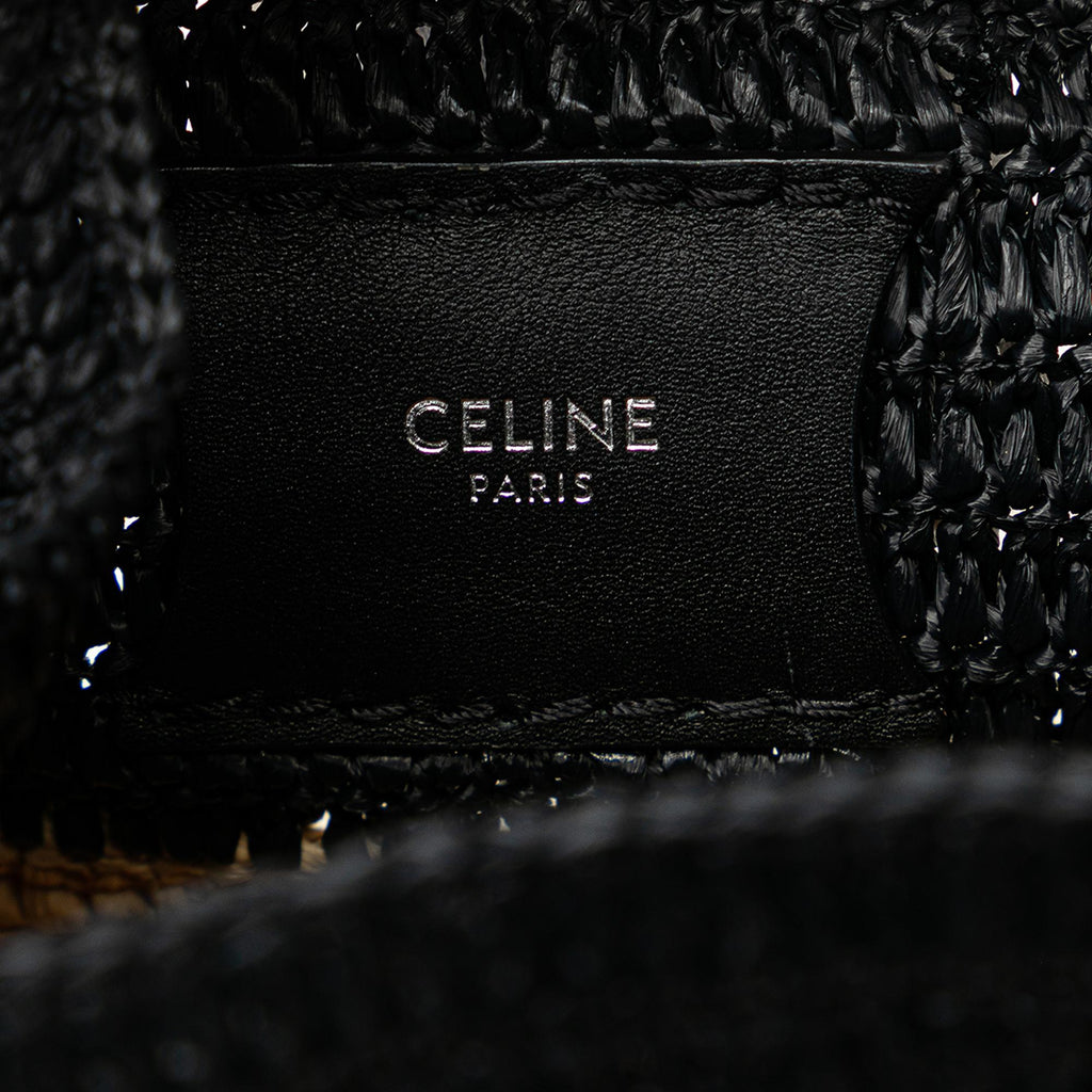 Celine Woven Raffia Nano Bucket Bag (SHG-LfAT5v)