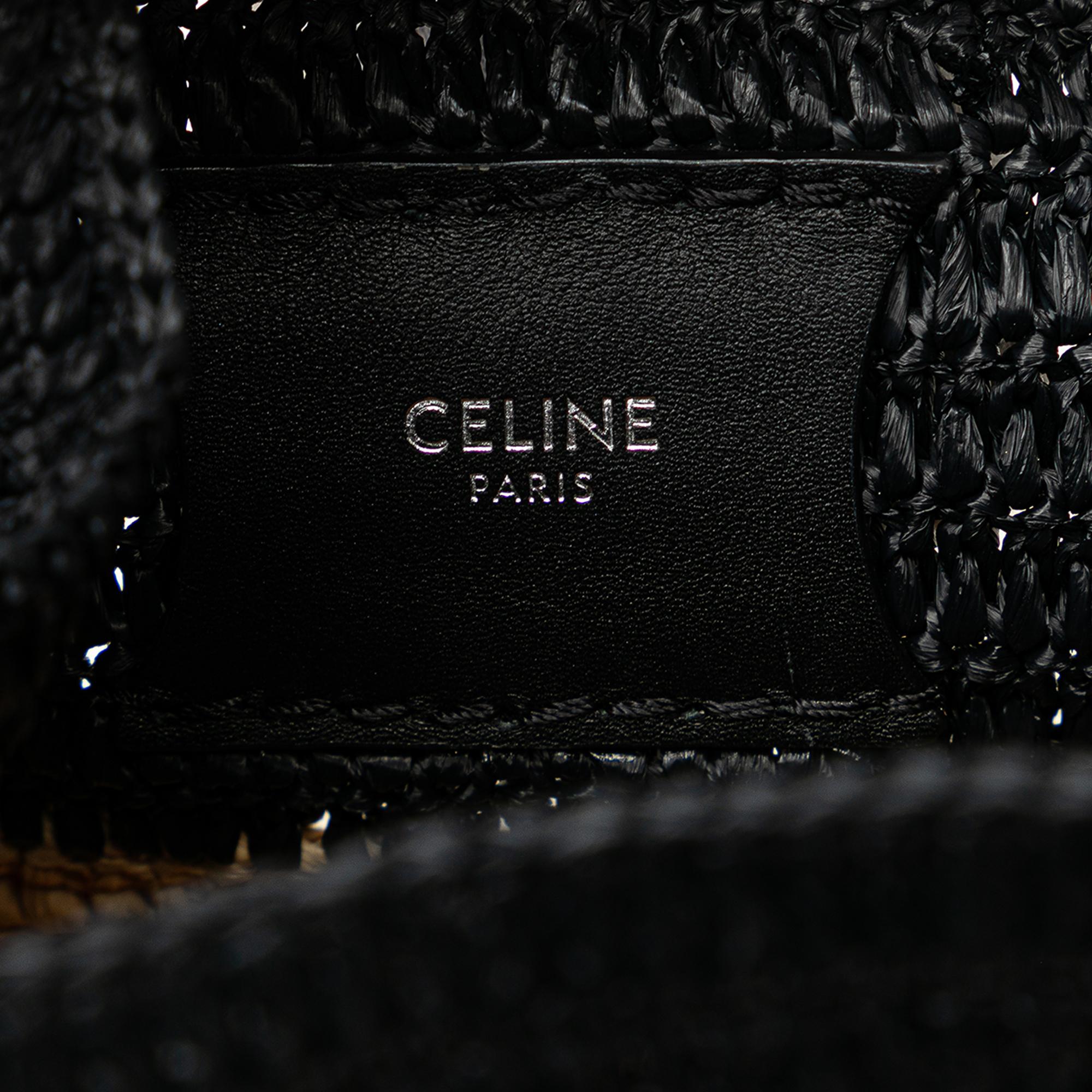 Celine Woven Raffia Nano Bucket Bag (SHG-LfAT5v)