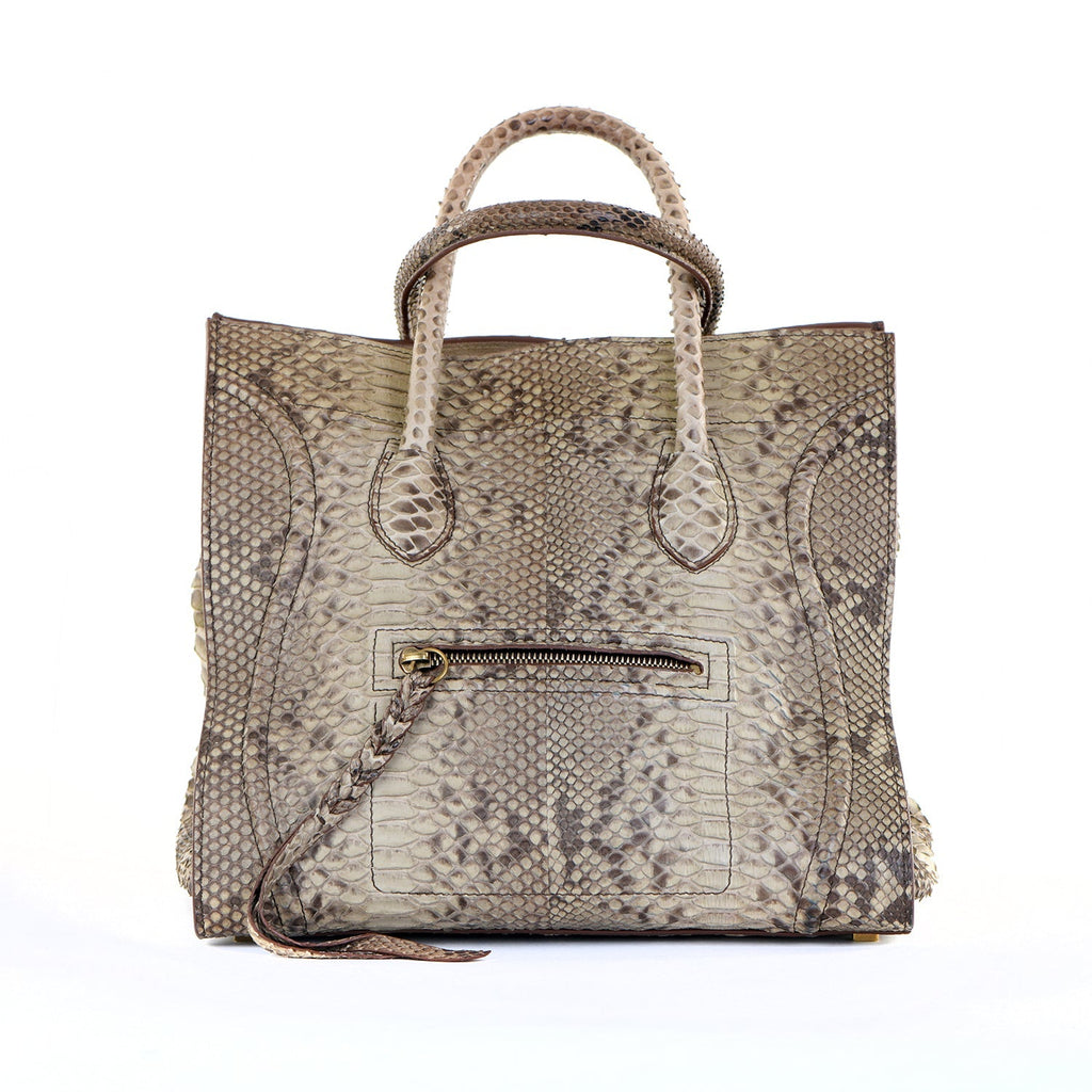 Large Snakeskin Phantom Tote