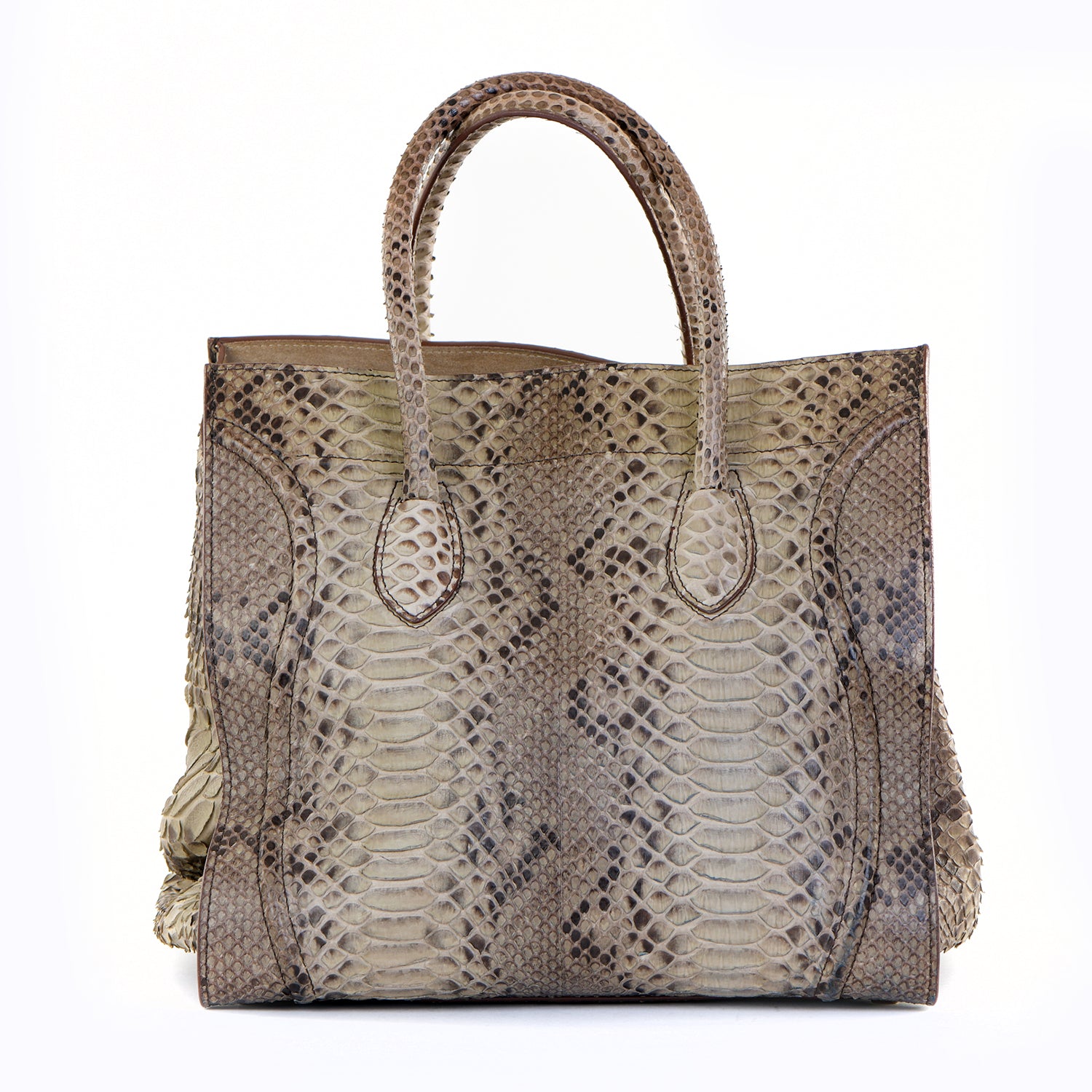 Large Snakeskin Phantom Tote