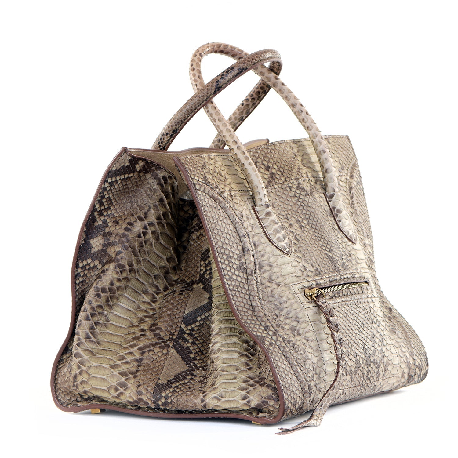 Large Snakeskin Phantom Tote