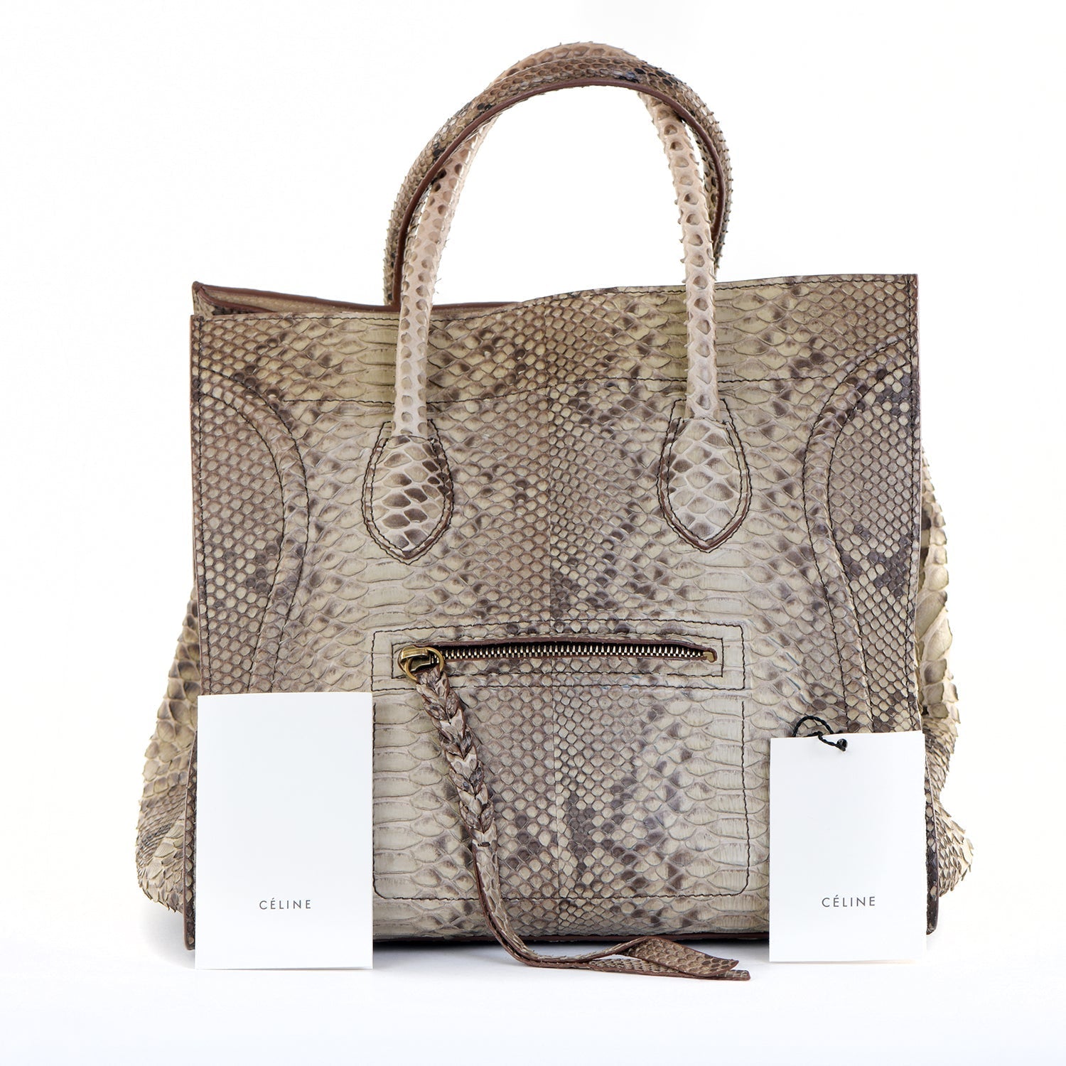 Large Snakeskin Phantom Tote